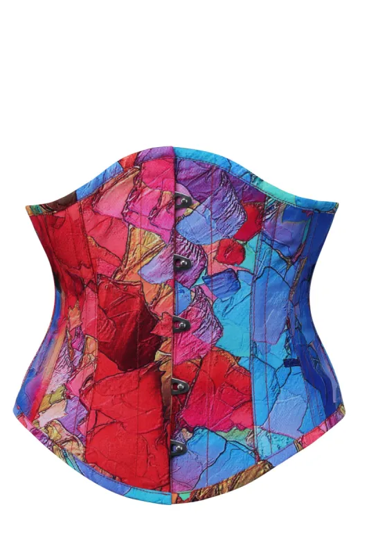 Kaleidoscopic Exposed Petal Waspie Corset sold by Corset Story