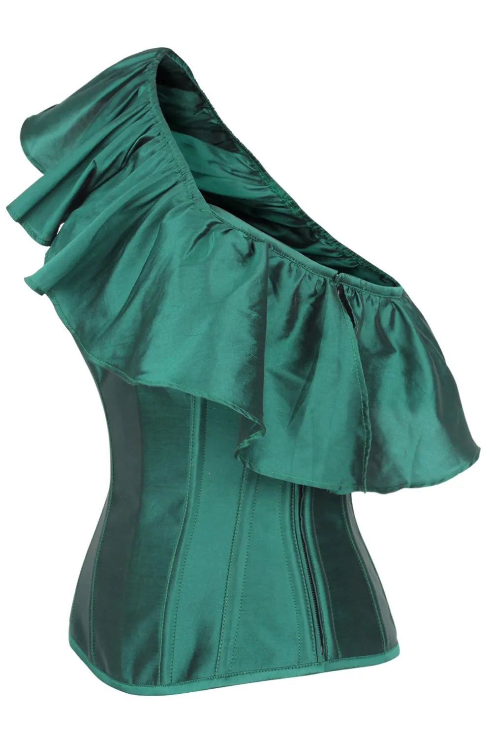 Off the Shoulder Emerald Green Corset Top sold by Corset Story product image thumbnail 5