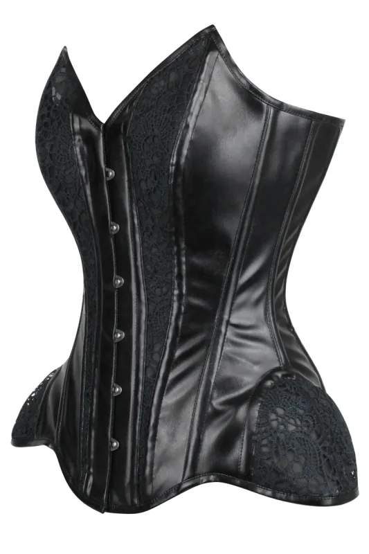PVC Overbust Corset with Hip Panels sold by Corset Story