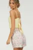 Delia Lemon Sorbet Cotton Cropped Corset with Spaghetti Straps sold by Corset Story