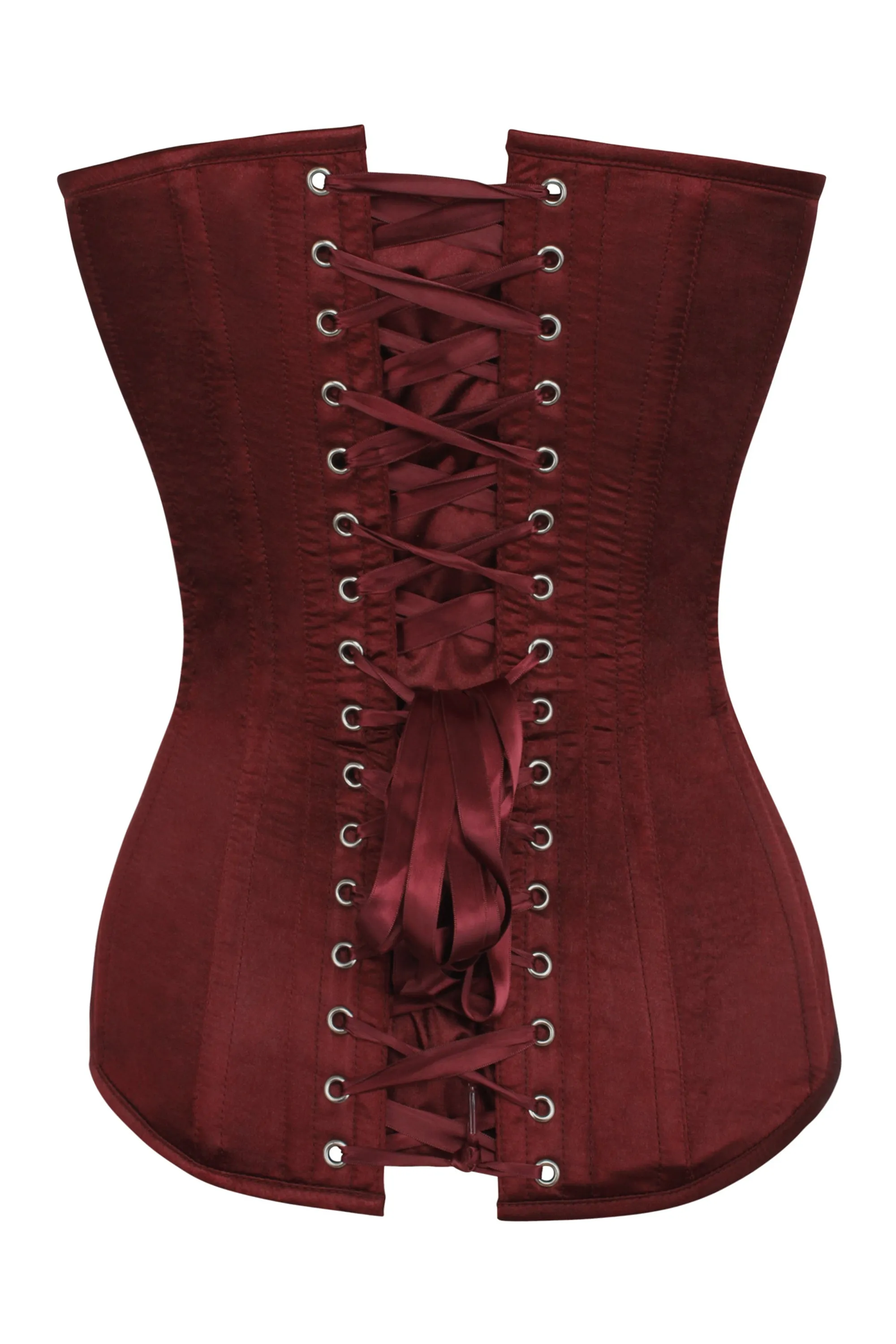 Instant Shape Burgundy Satin Longline Overbust sold by Corset Story product image thumbnail 2