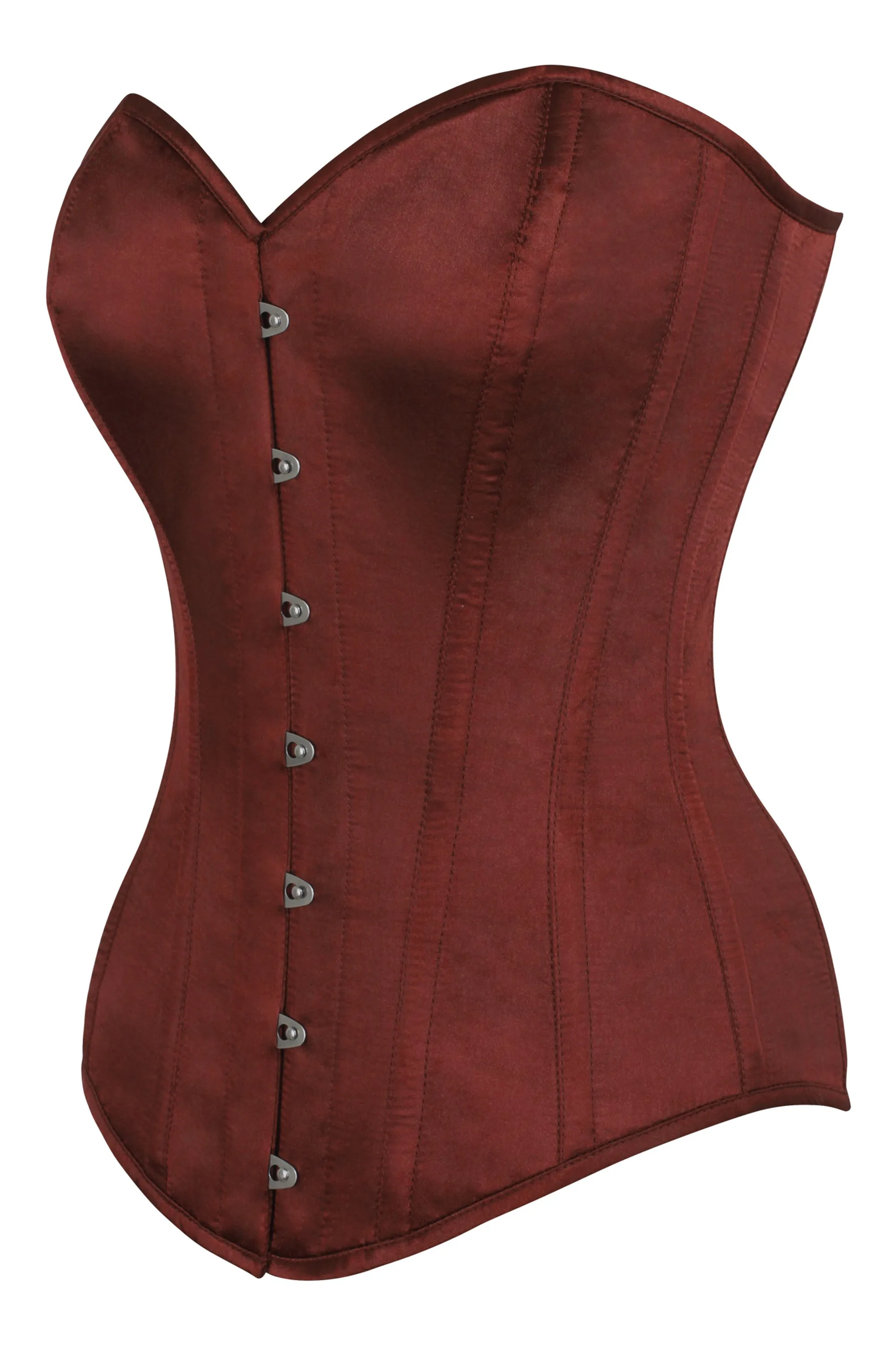 Instant Shape Burgundy Satin Longline Overbust sold by Corset Story product image thumbnail 3
