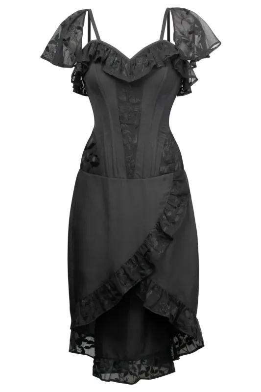 Evening Black Corset Dress sold by Corset Story