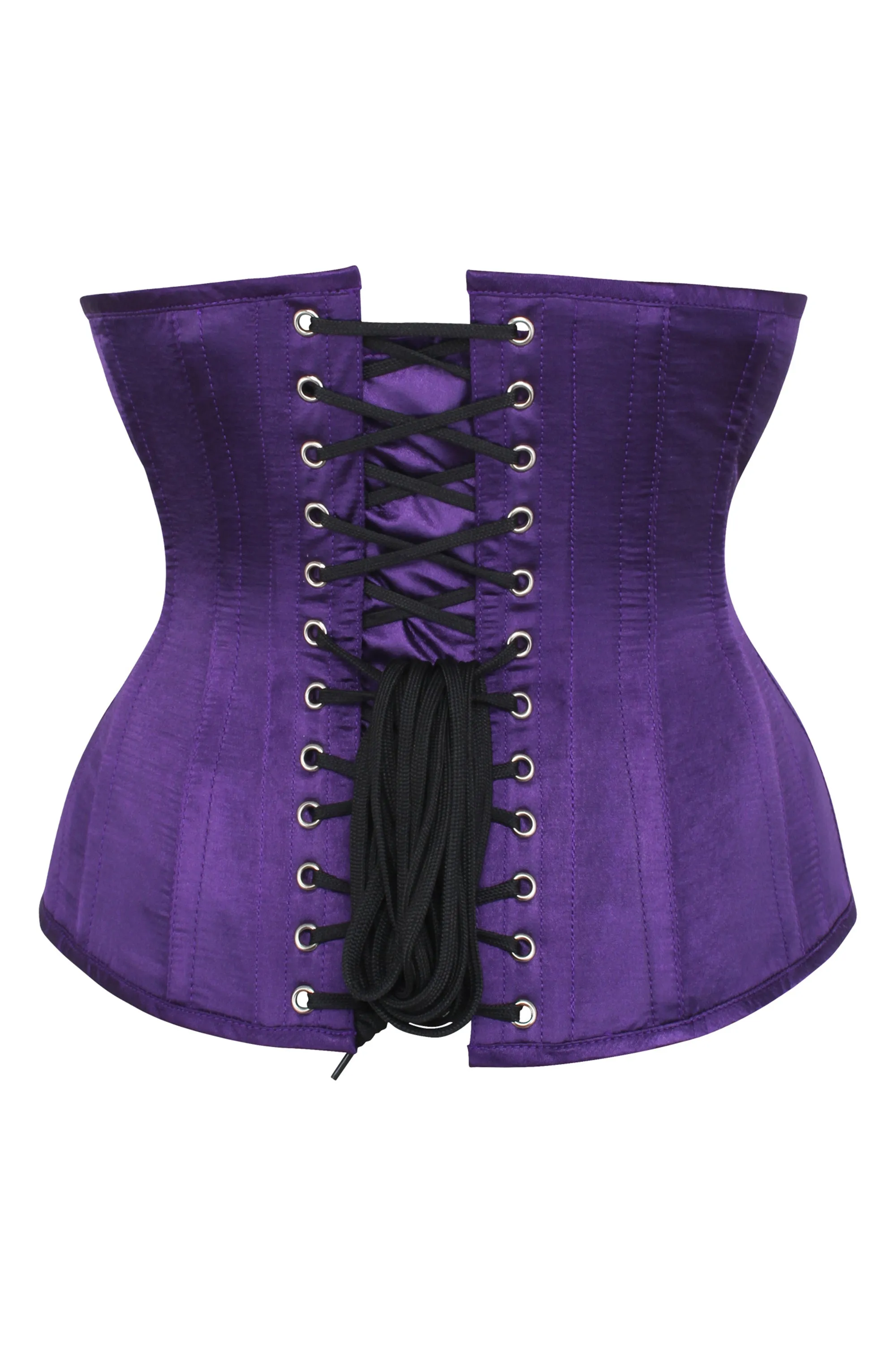 Long Dark Purple Underbust Waist Taming Corset sold by Corset Story product image thumbnail 2