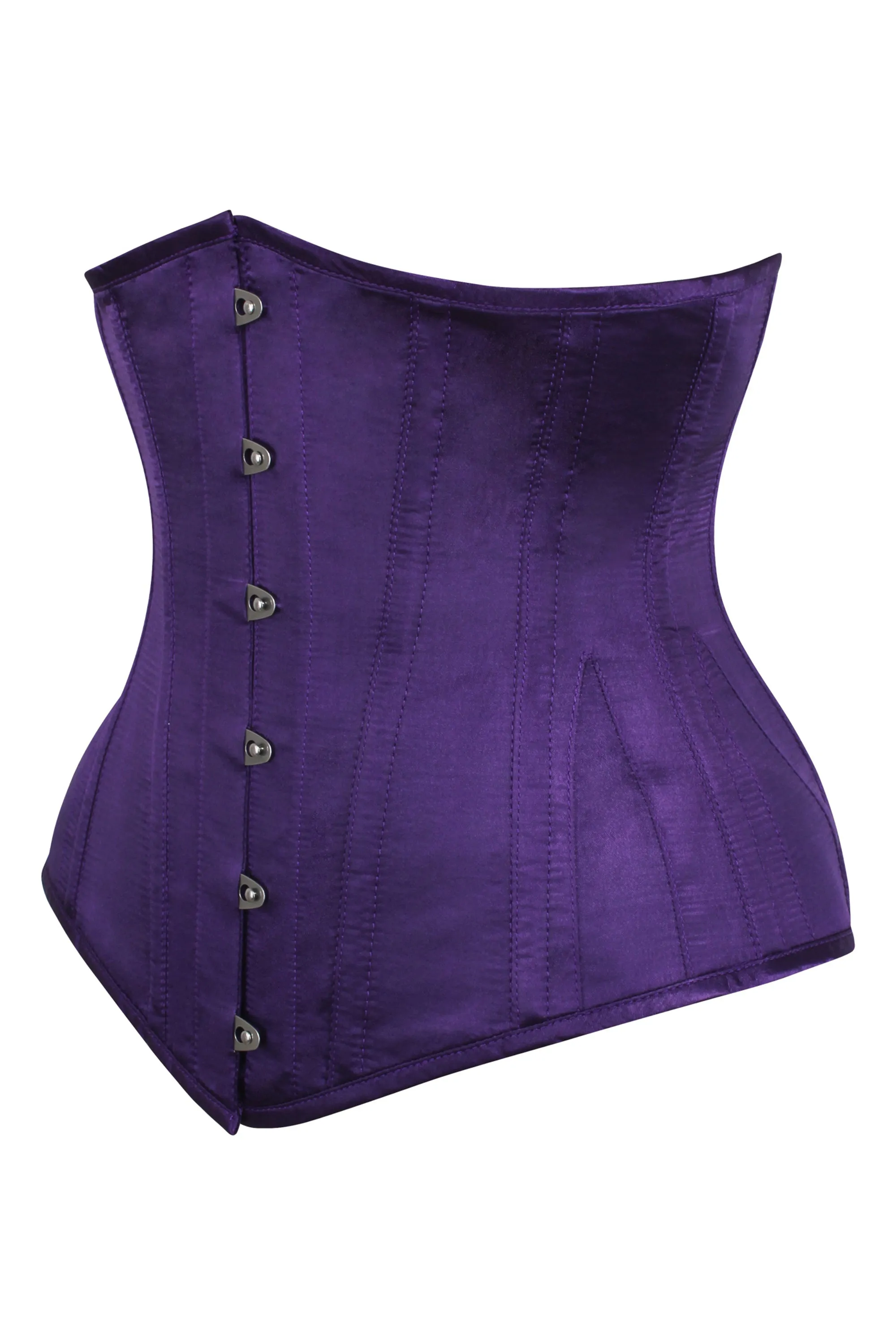 Long Dark Purple Underbust Waist Taming Corset sold by Corset Story product image thumbnail 3