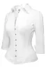 Full Steel Boned White Corset Shirt sold by Corset Story