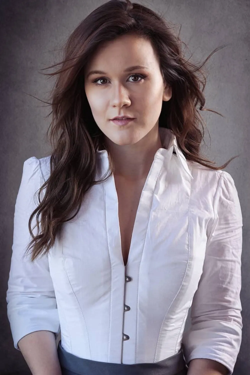 Full Steel Boned White Corset Shirt sold by Corset Story product image thumbnail 2