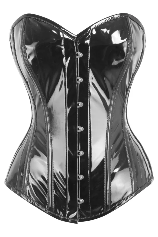 Longline PVC Overbust With Hip Gores sold by Corset Story