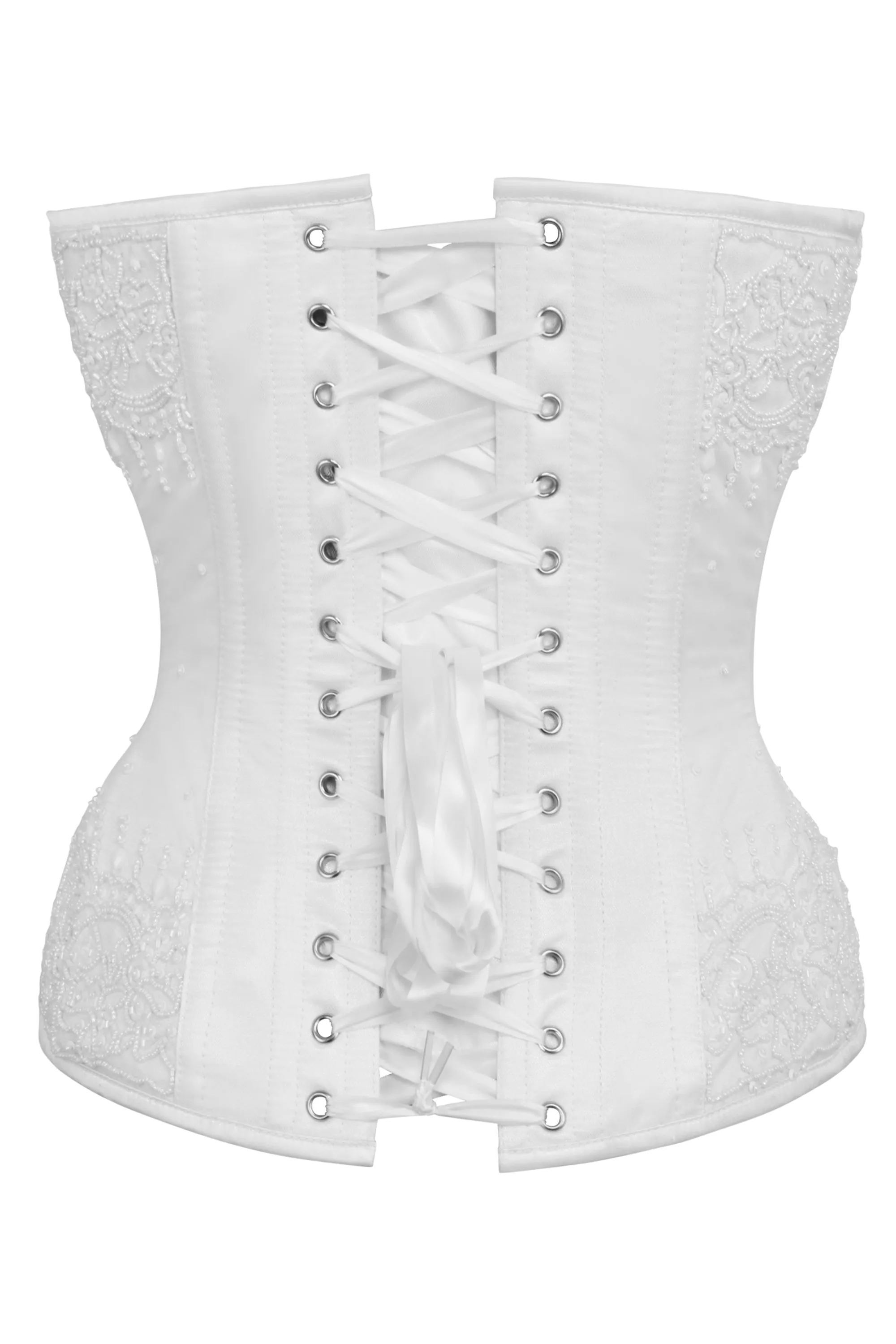 White Satin Couture Corset sold by Corset Story product image thumbnail 2