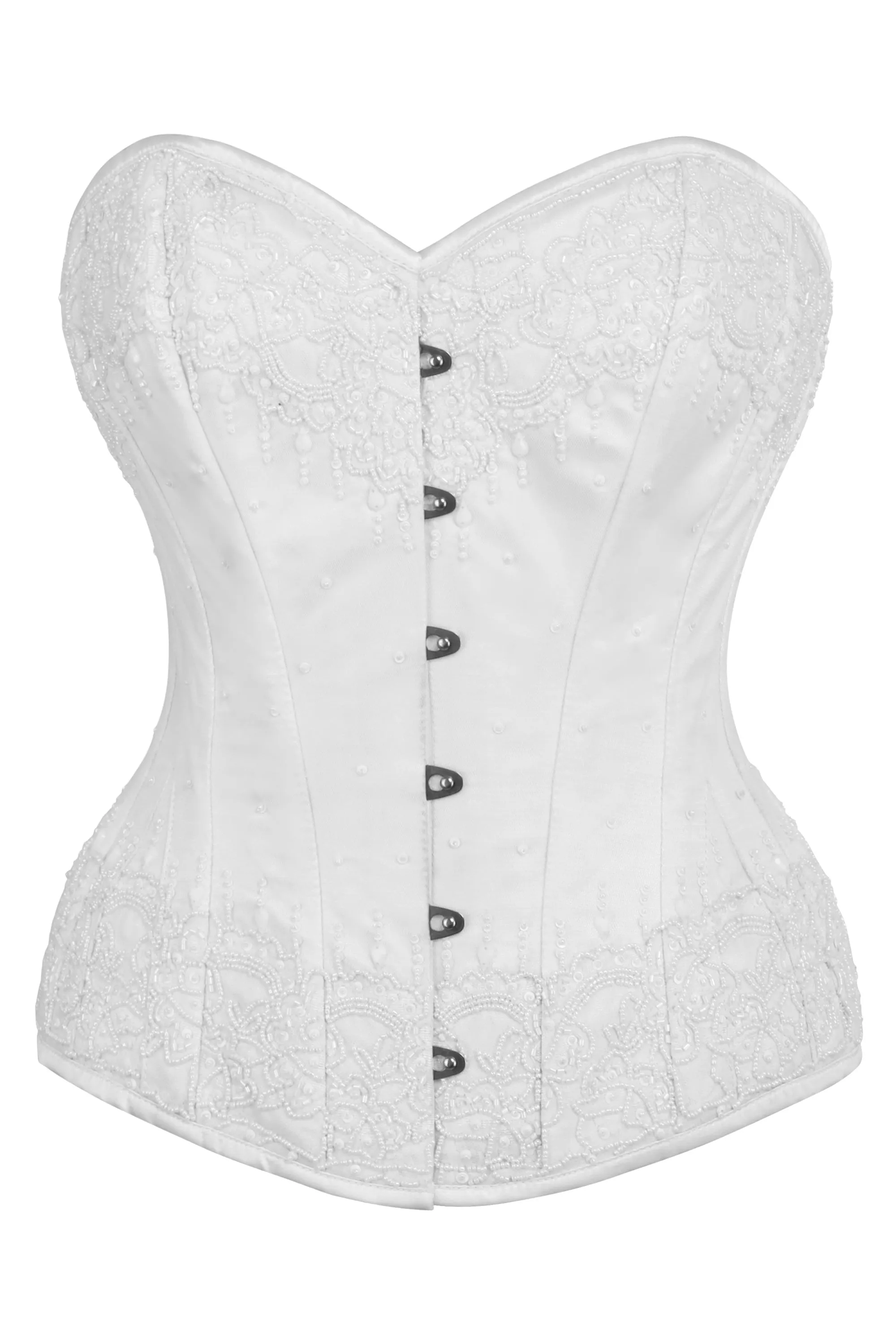 White Satin Couture Corset sold by Corset Story