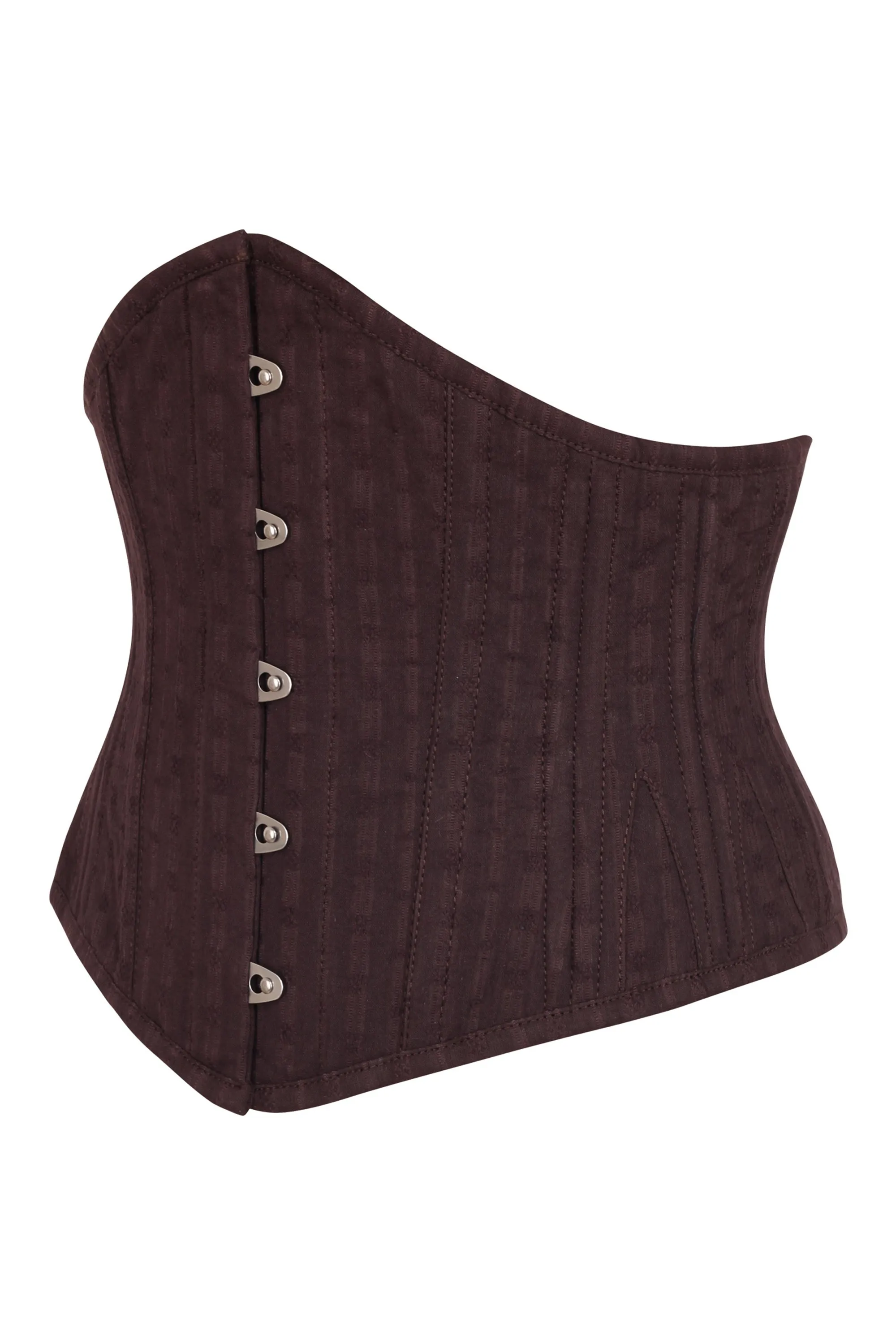 Expert Waist Training Cotton Waspie Corset in Espresso sold by Corset Story product image thumbnail 3