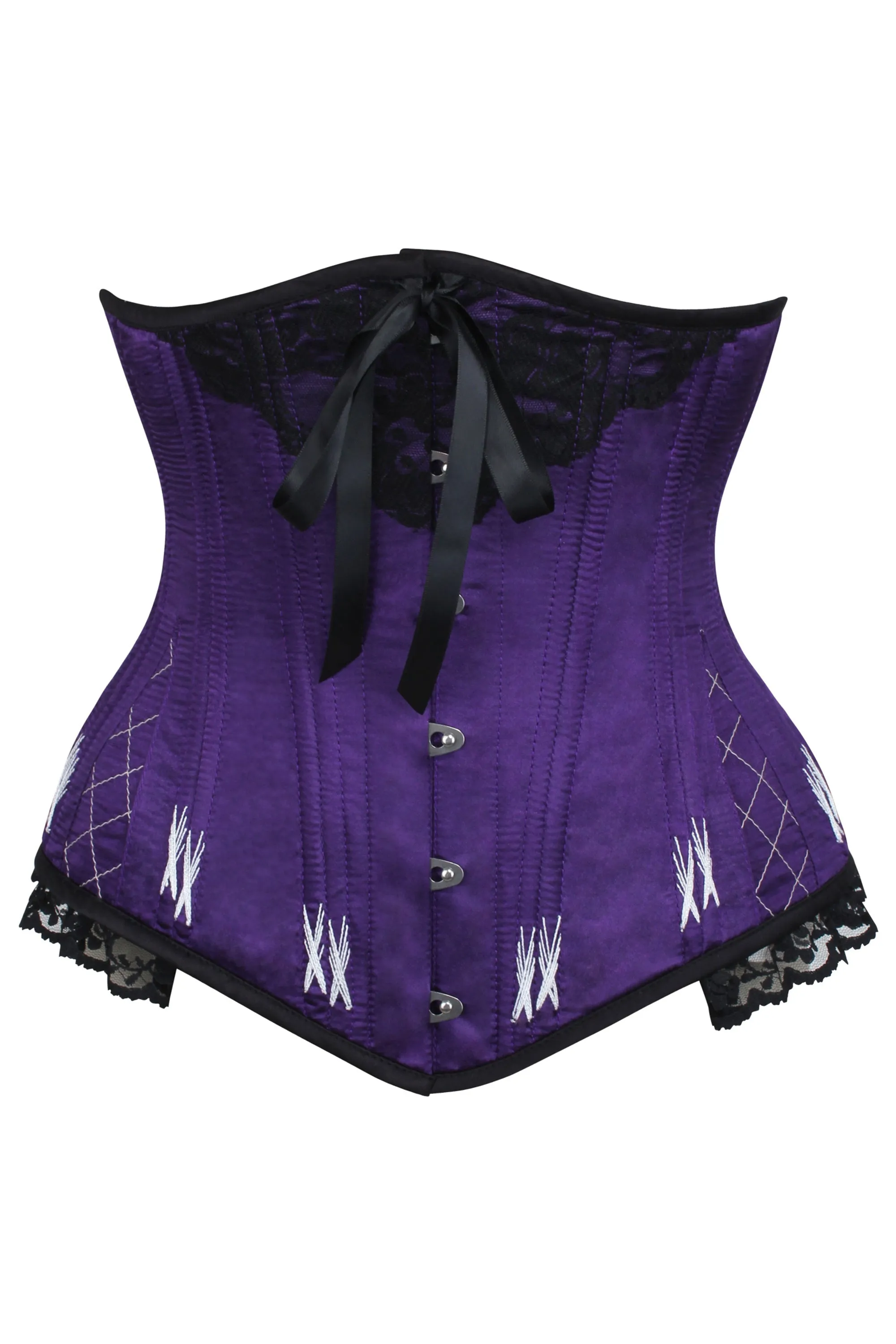 Longline Violet Underbust With Flossing sold by Corset Story