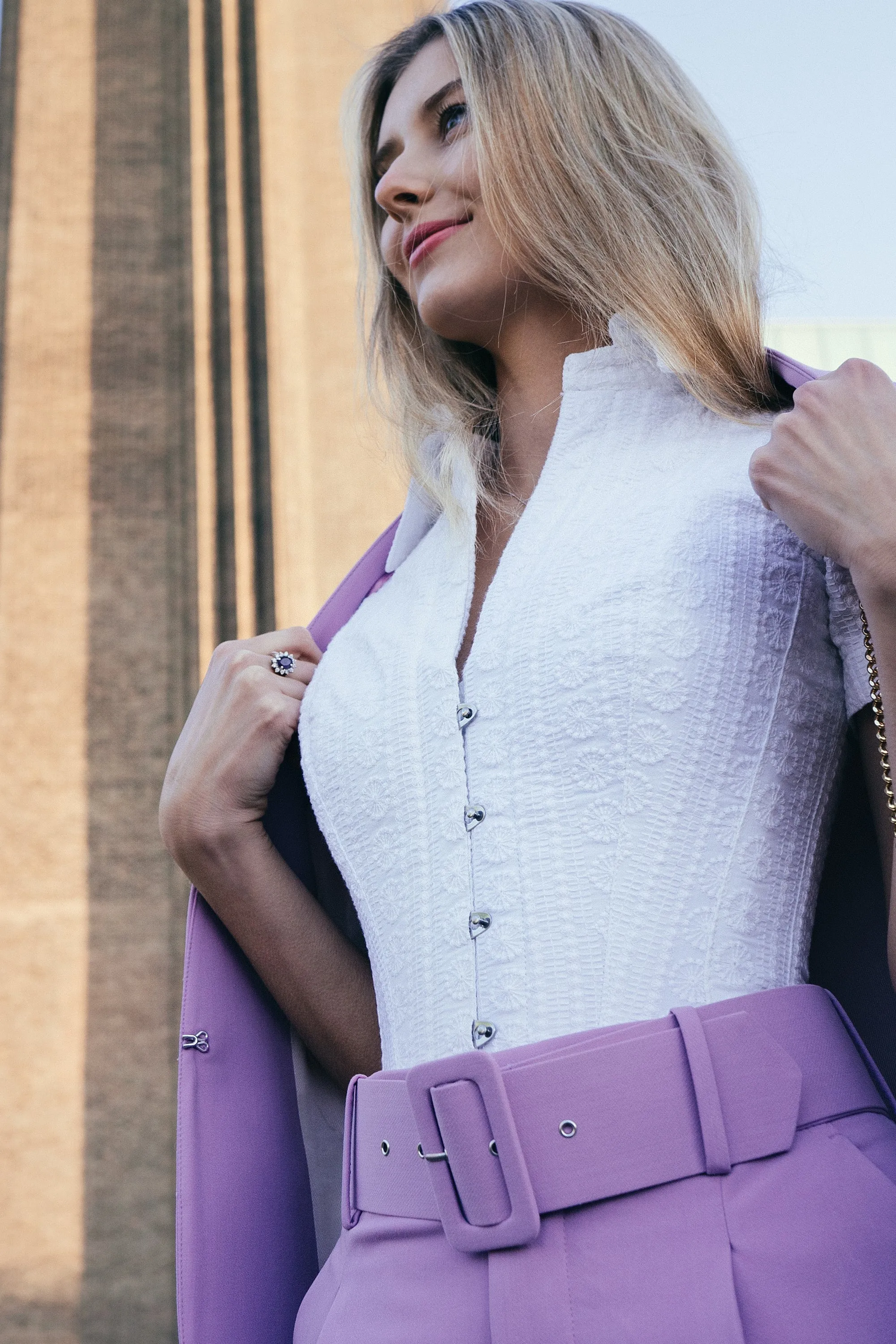 Short Sleeved White Cotton Corset Shirt sold by Corset Story product image thumbnail 3