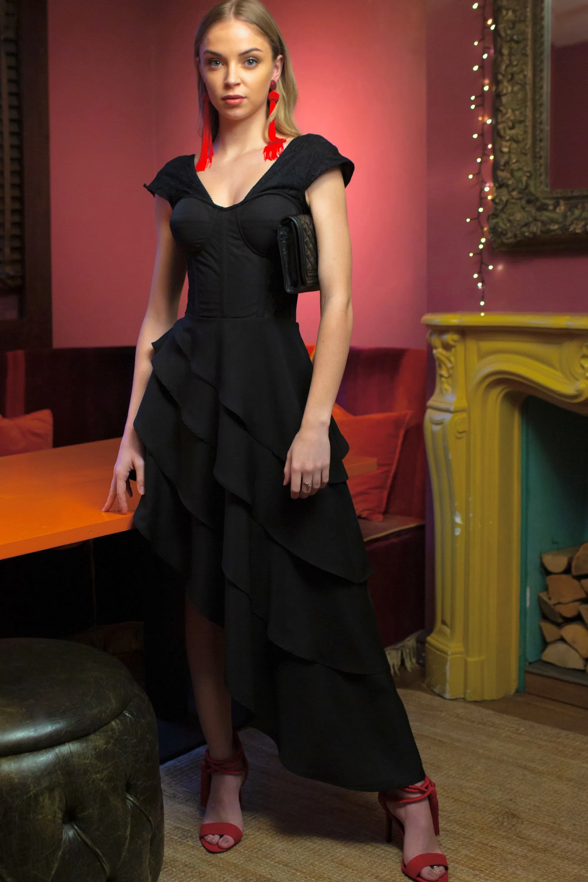 Little Black Corseted Dress sold by Corset Story product image thumbnail 5