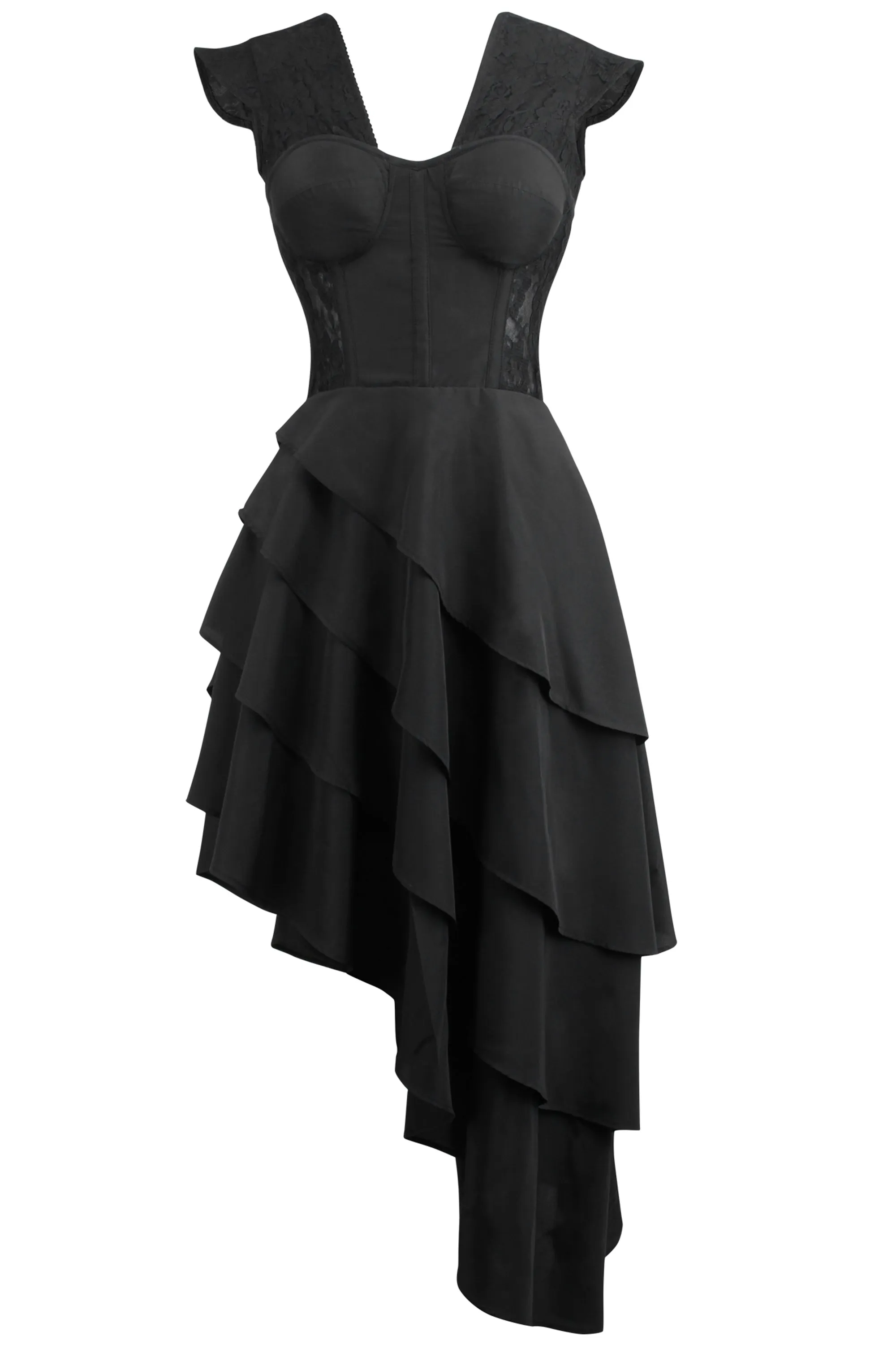 Little Black Corseted Dress sold by Corset Story product image thumbnail 4