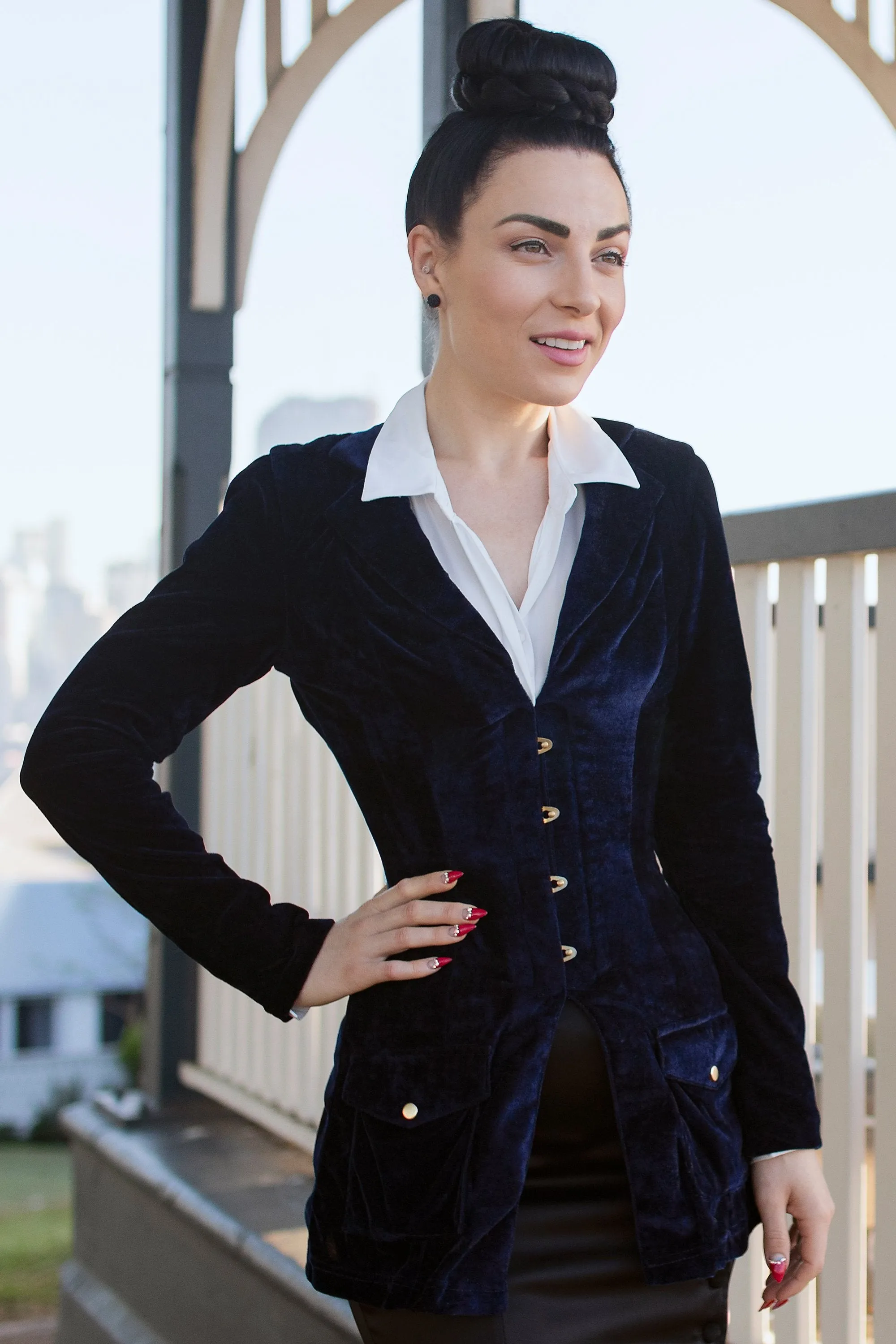 Velvet Corseted Jacket sold by Corset Story product image thumbnail 4