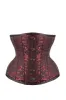 Red Brocade Underbust Corset With Hip Gores sold by Corset Story