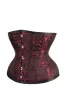 Red Brocade Underbust Corset With Hip Gores sold by Corset Story