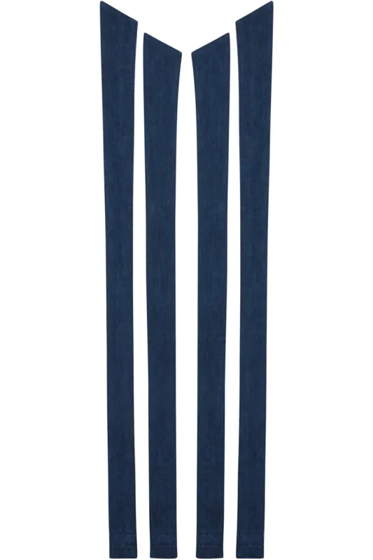 Dahlia Shoulder Strap Blue Chambray sold by Corset Story