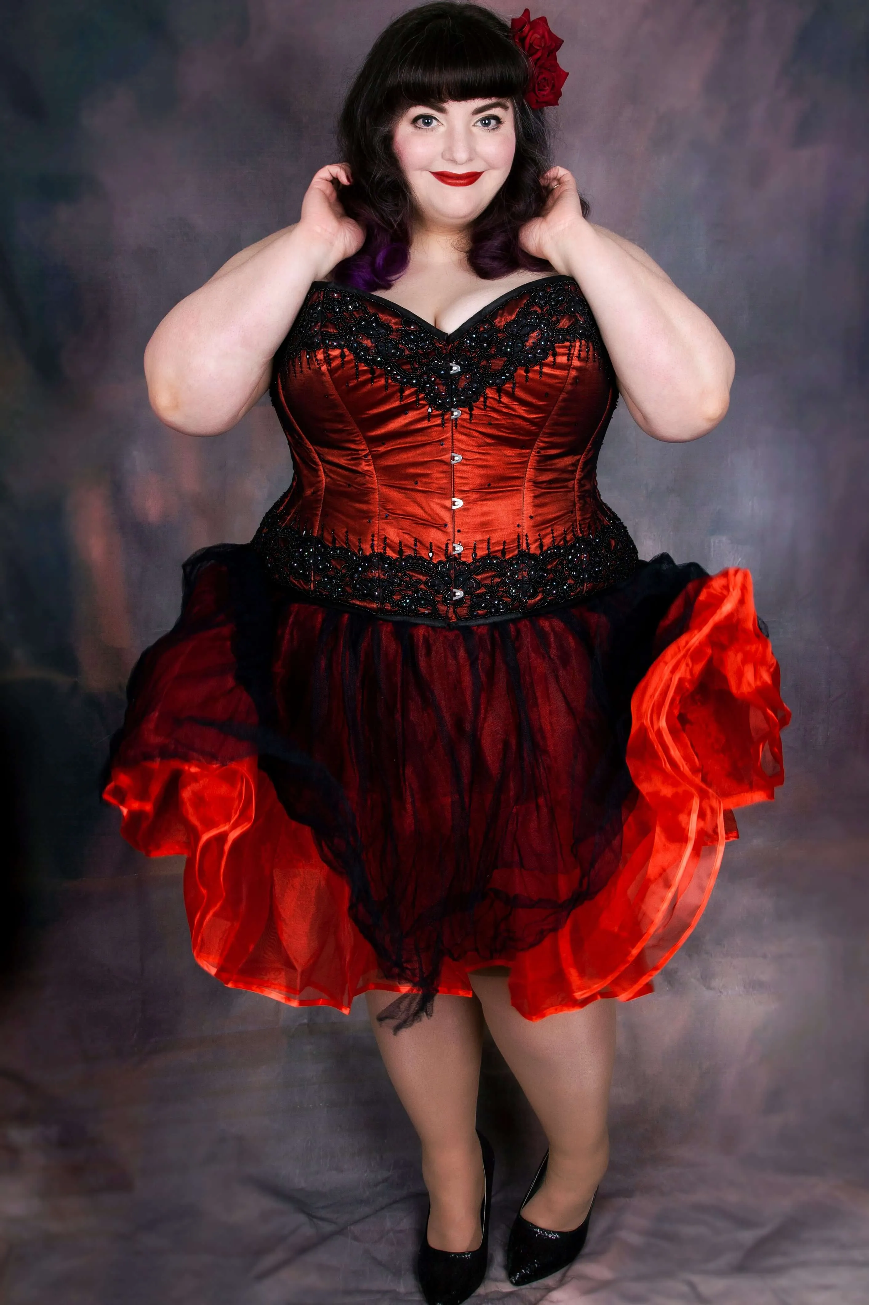 Burgundy Satin Couture Corset sold by Corset Story product image thumbnail 3