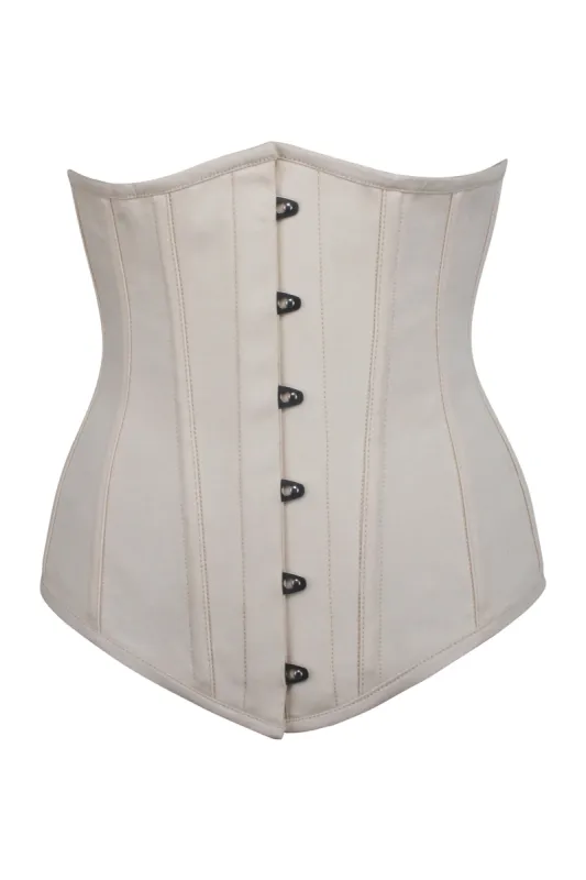 Champagne Cotton Longline Underbust sold by Corset Story