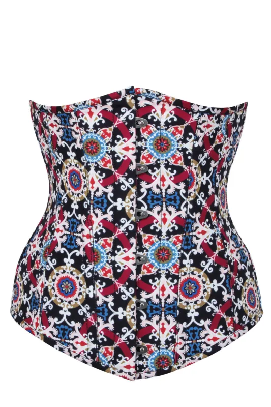 Mosaic Tile Longline Underbust Corset sold by Corset Story