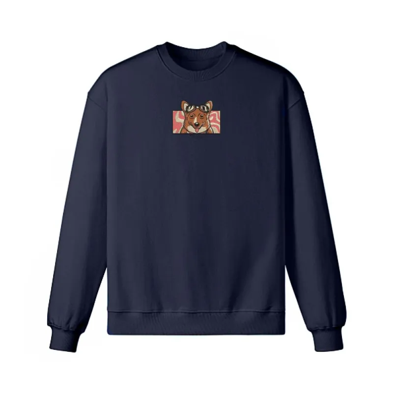 Data Corgi Embroidered Sweatshirt sold by Gilgamesh