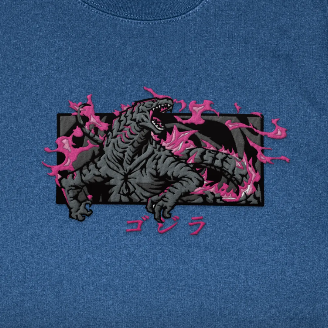 Godzilla Embroidered Sweatshirt sold by Gilgamesh product image thumbnail 4
