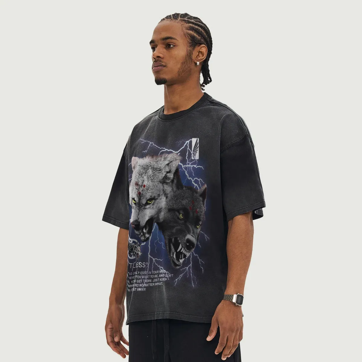 Divine Dogs Boxy Oversized Tee sold by Gilgamesh product image thumbnail 4