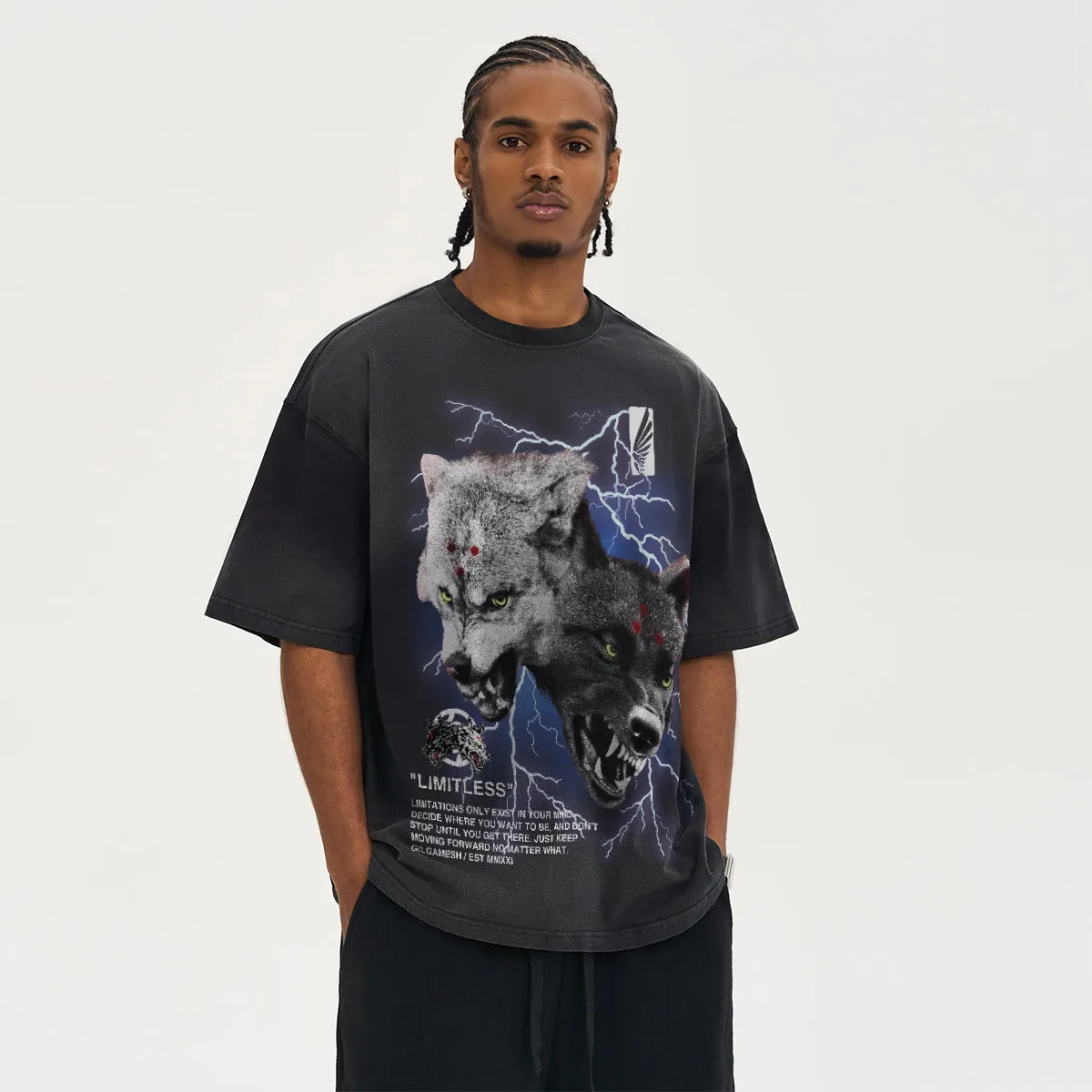 Divine Dogs Boxy Oversized Tee sold by Gilgamesh product image thumbnail 3