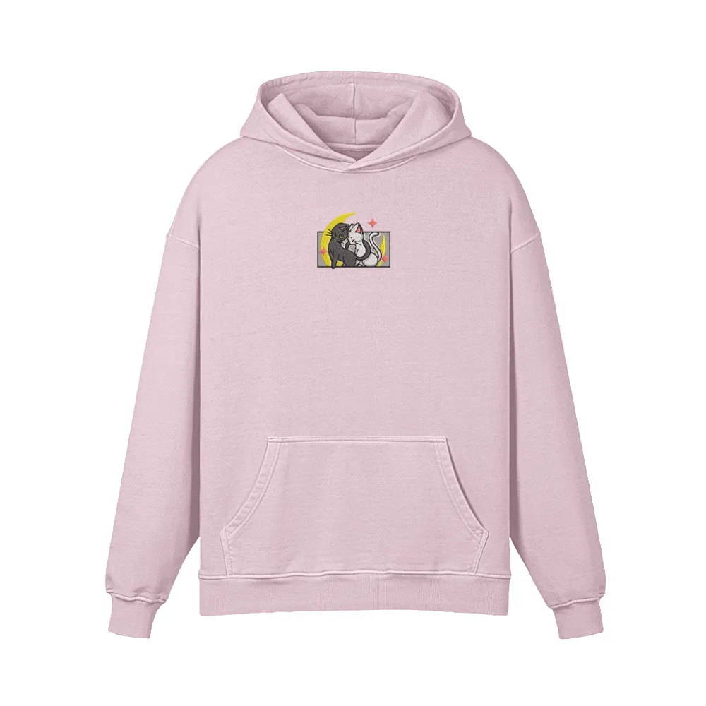 Moon Cats Embroidered Hoodie sold by Gilgamesh product image thumbnail 3