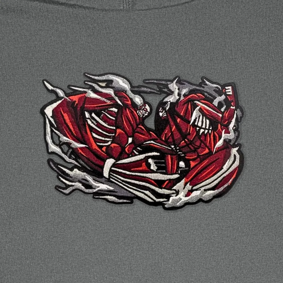 Titan Clash Patch Embroidered Hoodie sold by Gilgamesh product image thumbnail 4