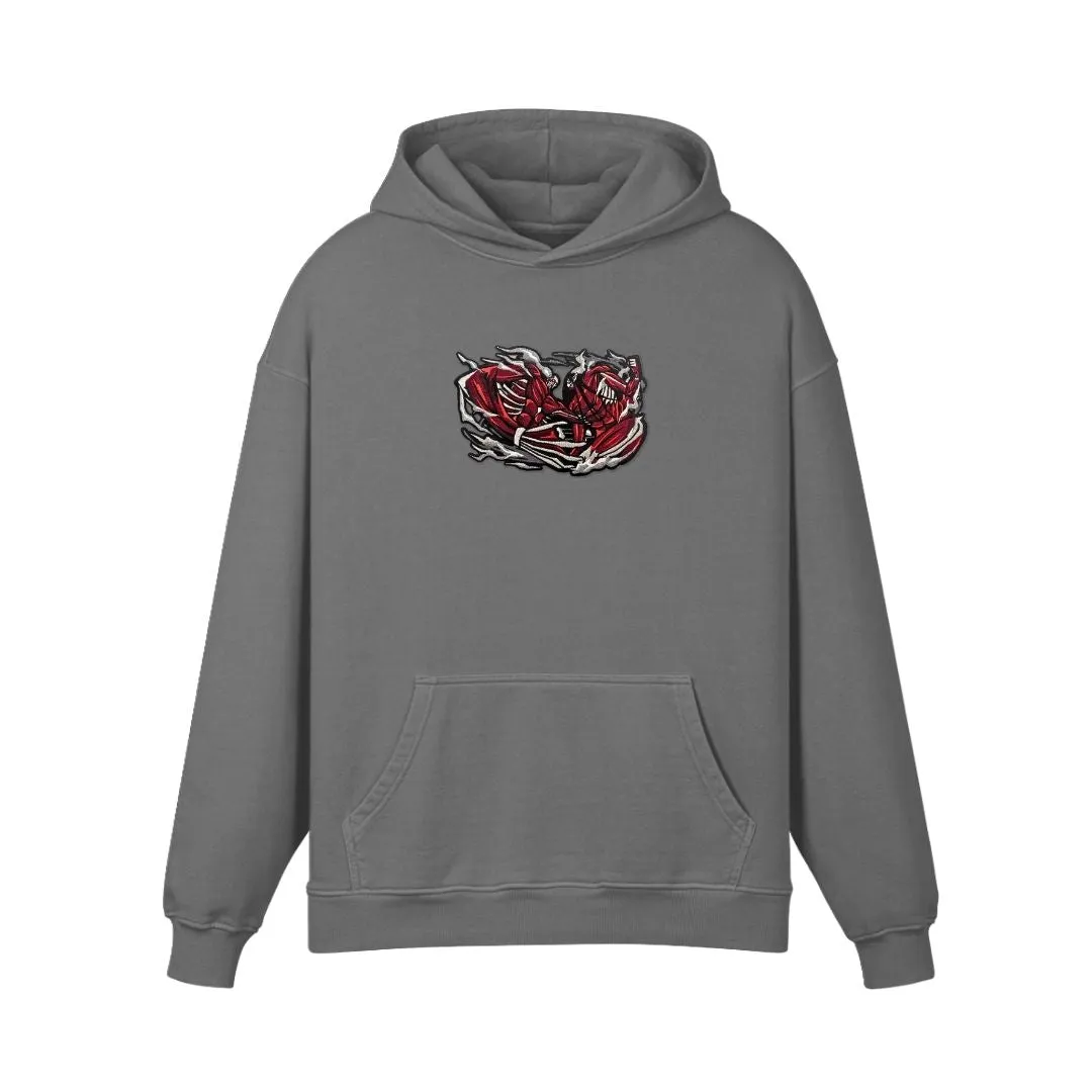 Titan Clash Patch Embroidered Hoodie sold by Gilgamesh