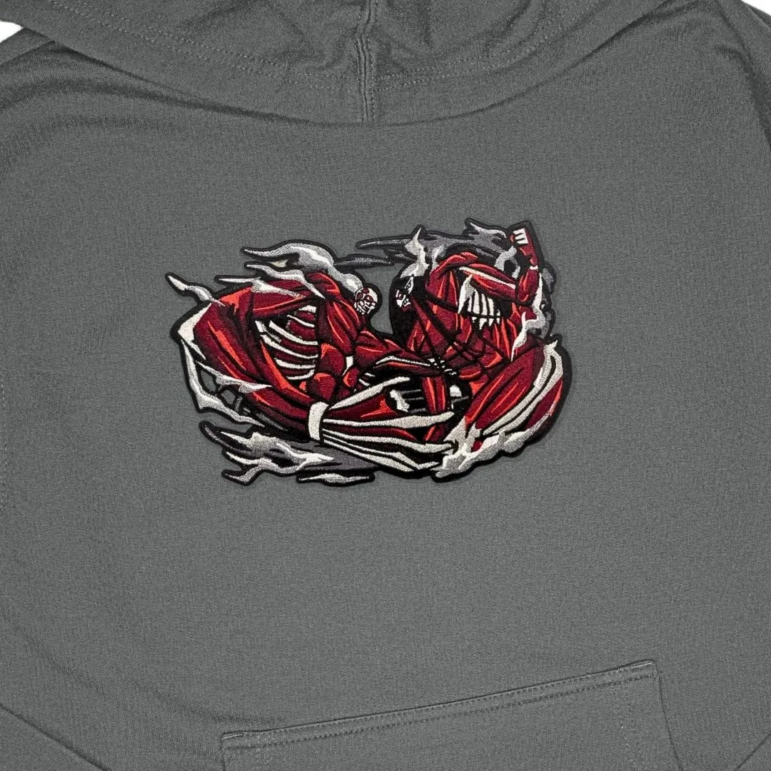 Titan Clash Patch Embroidered Hoodie sold by Gilgamesh product image thumbnail 3
