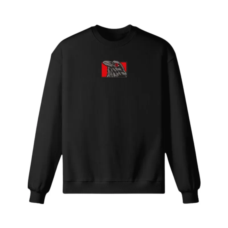 Crow Embroidered Sweatshirt sold by Gilgamesh