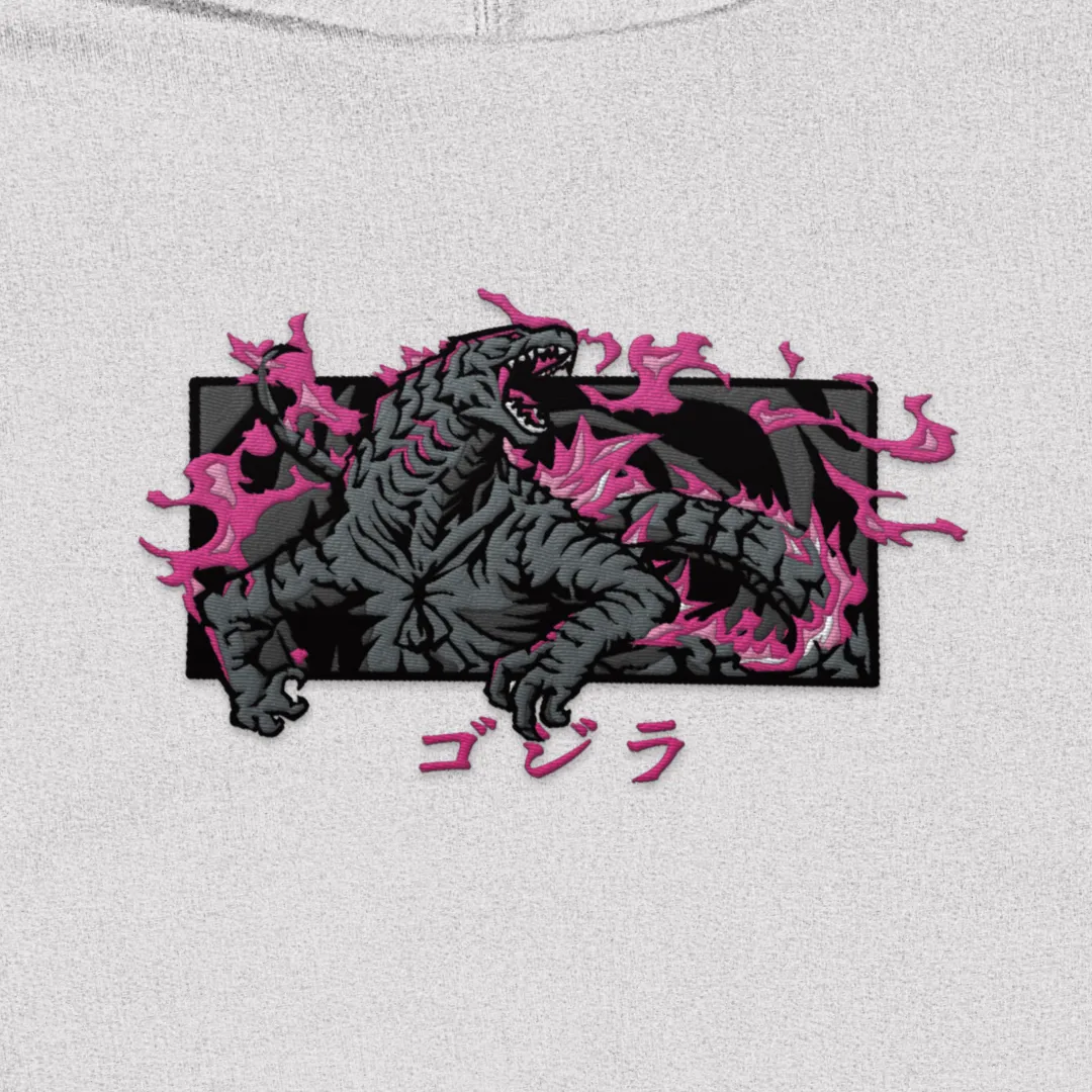 Godzilla Embroidered Hoodie sold by Gilgamesh product image thumbnail 2