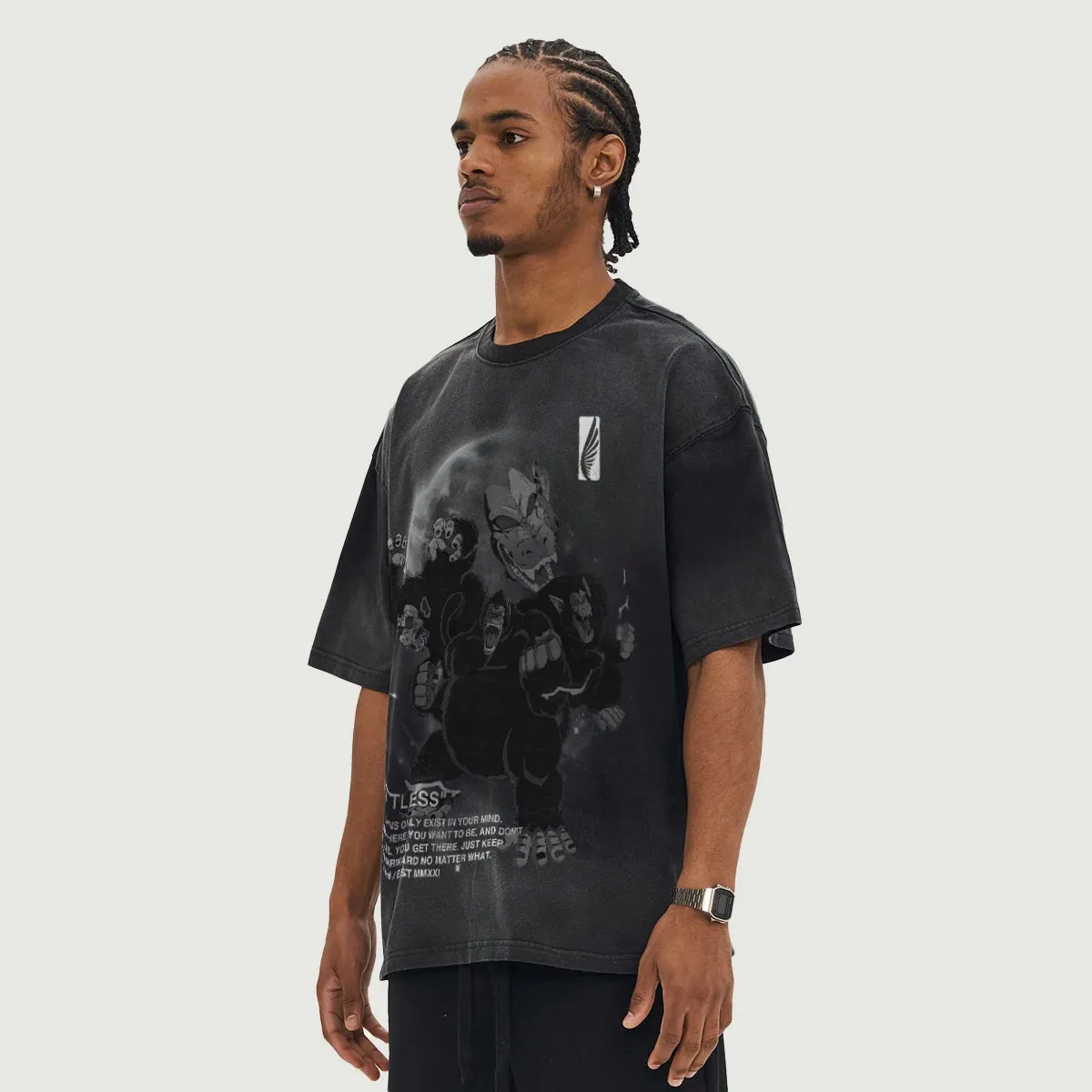 Ape Strong Boxy Oversized Tee sold by Gilgamesh product image thumbnail 3