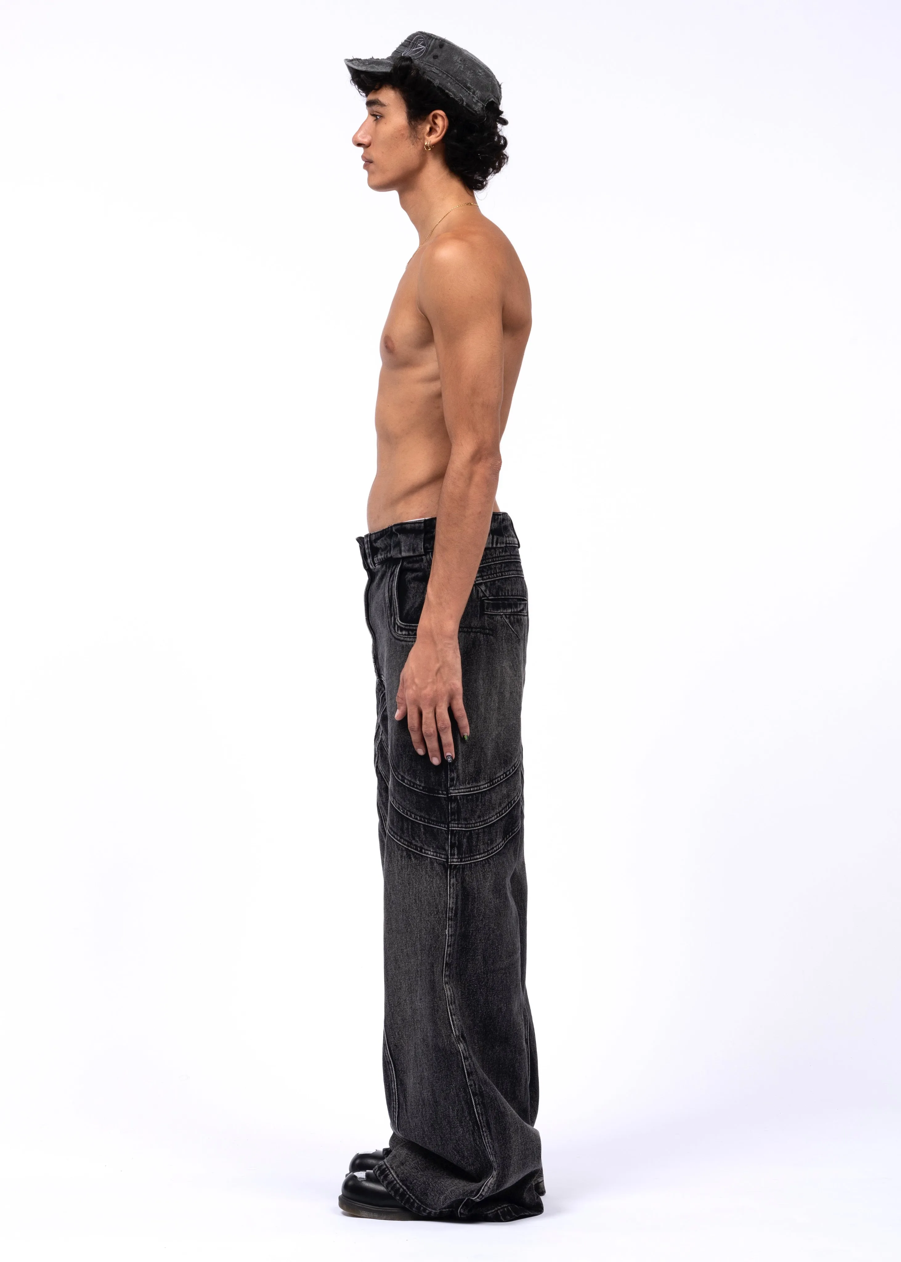 HEAVY WAVE DENIM USED BLACK sold by NO/FAITH STUDIOS product image thumbnail 3