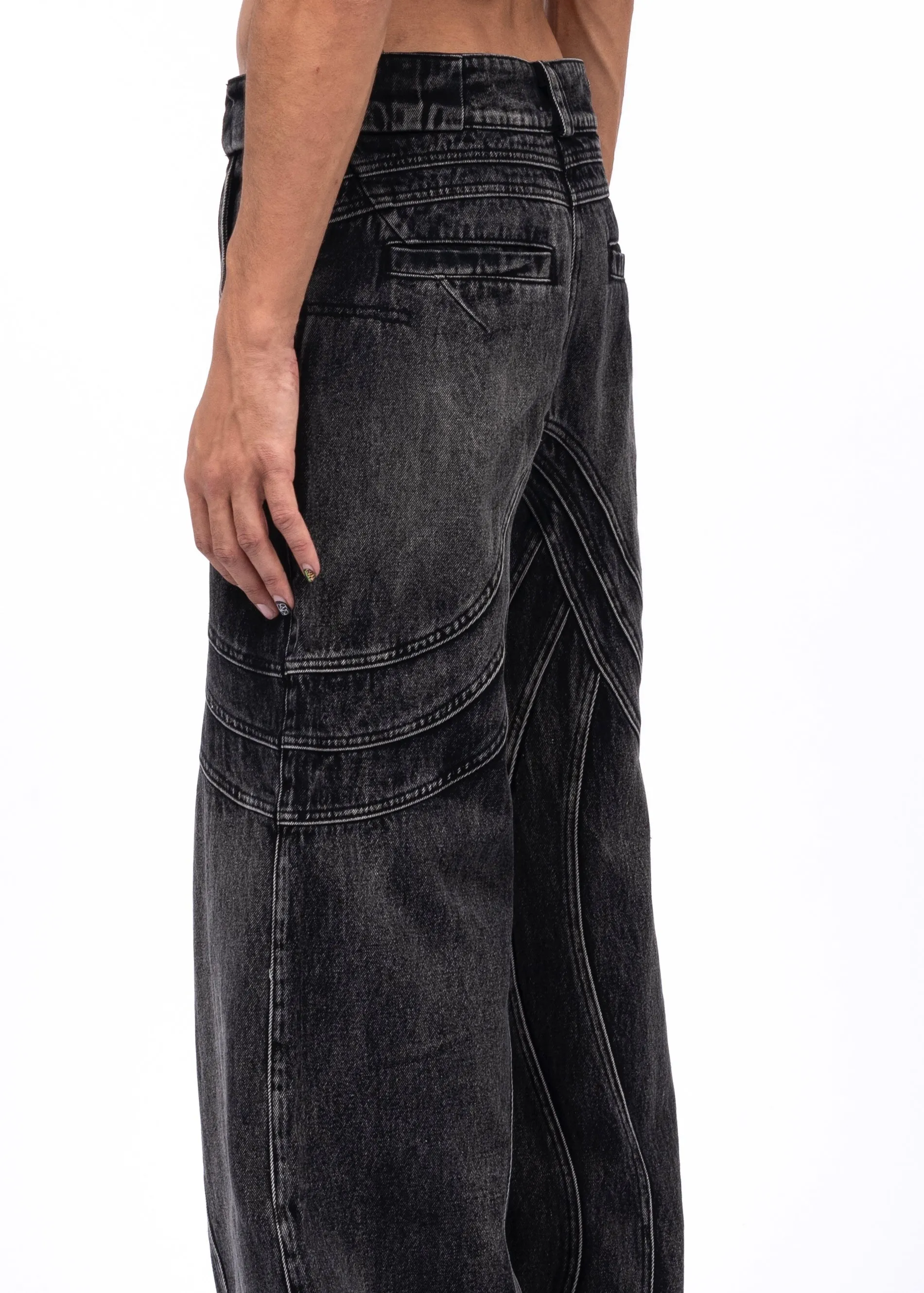 HEAVY WAVE DENIM USED BLACK sold by NO/FAITH STUDIOS product image thumbnail 4