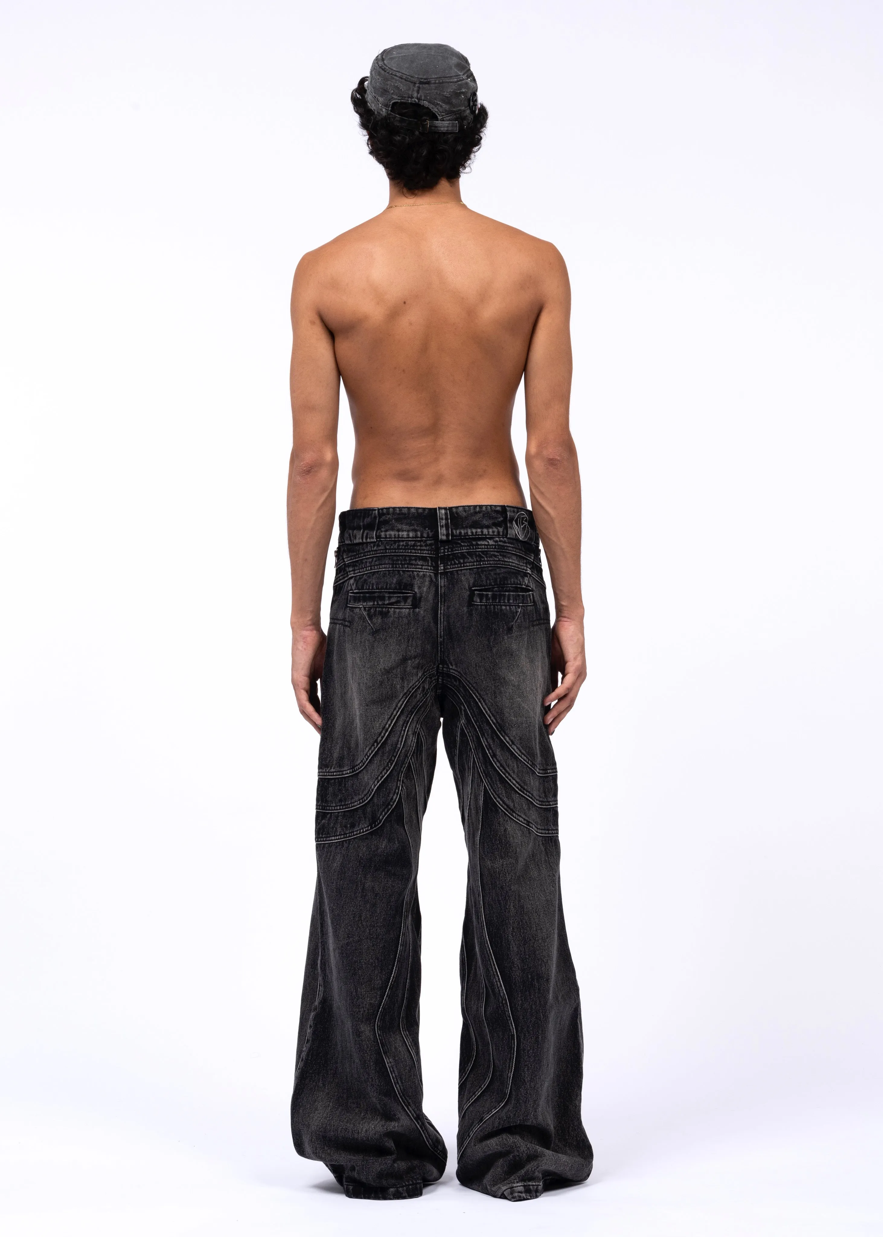HEAVY WAVE DENIM USED BLACK sold by NO/FAITH STUDIOS product image thumbnail 5