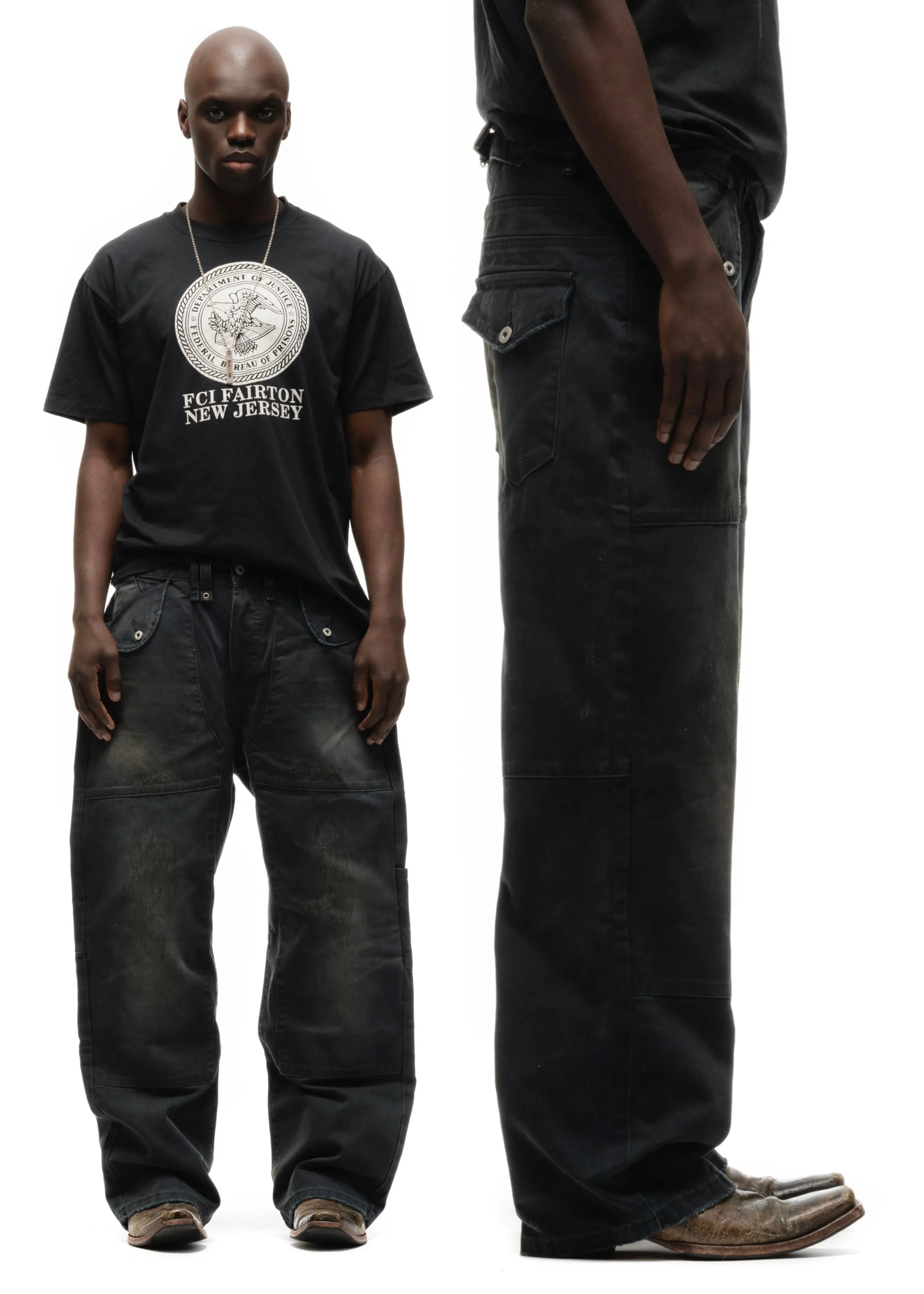 JAPANESE DOUBLE KNEE CUT BLACK sold by NO/FAITH STUDIOS