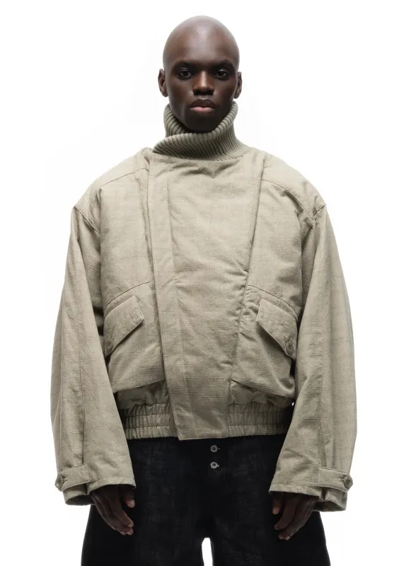 JAPANESE FLIGHT PADDED BOMBER JACKET CONCRETE BEIGE sold by NO/FAITH STUDIOS
