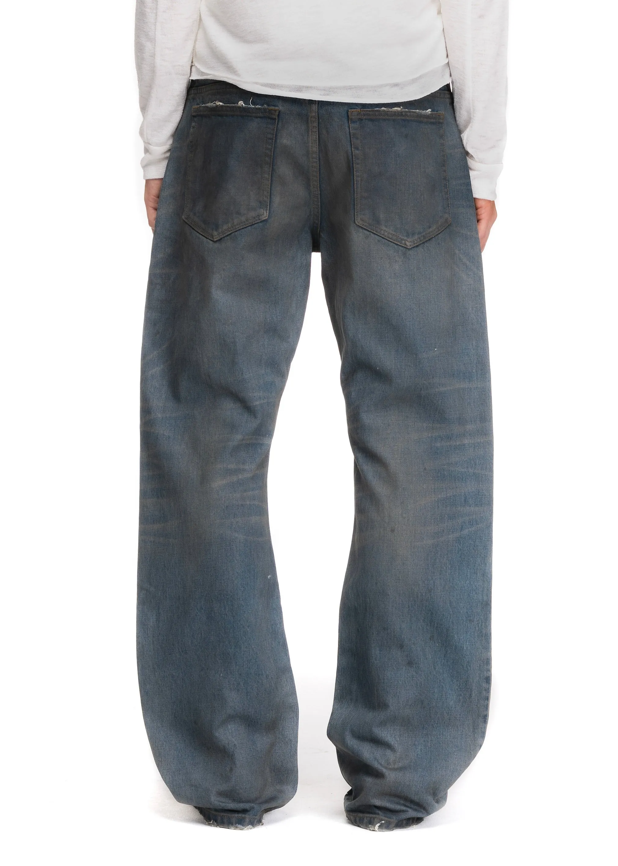 VINTAGE BLUE SELVEDGE BOOTCUT DENIM sold by NO/FAITH STUDIOS product image thumbnail 5
