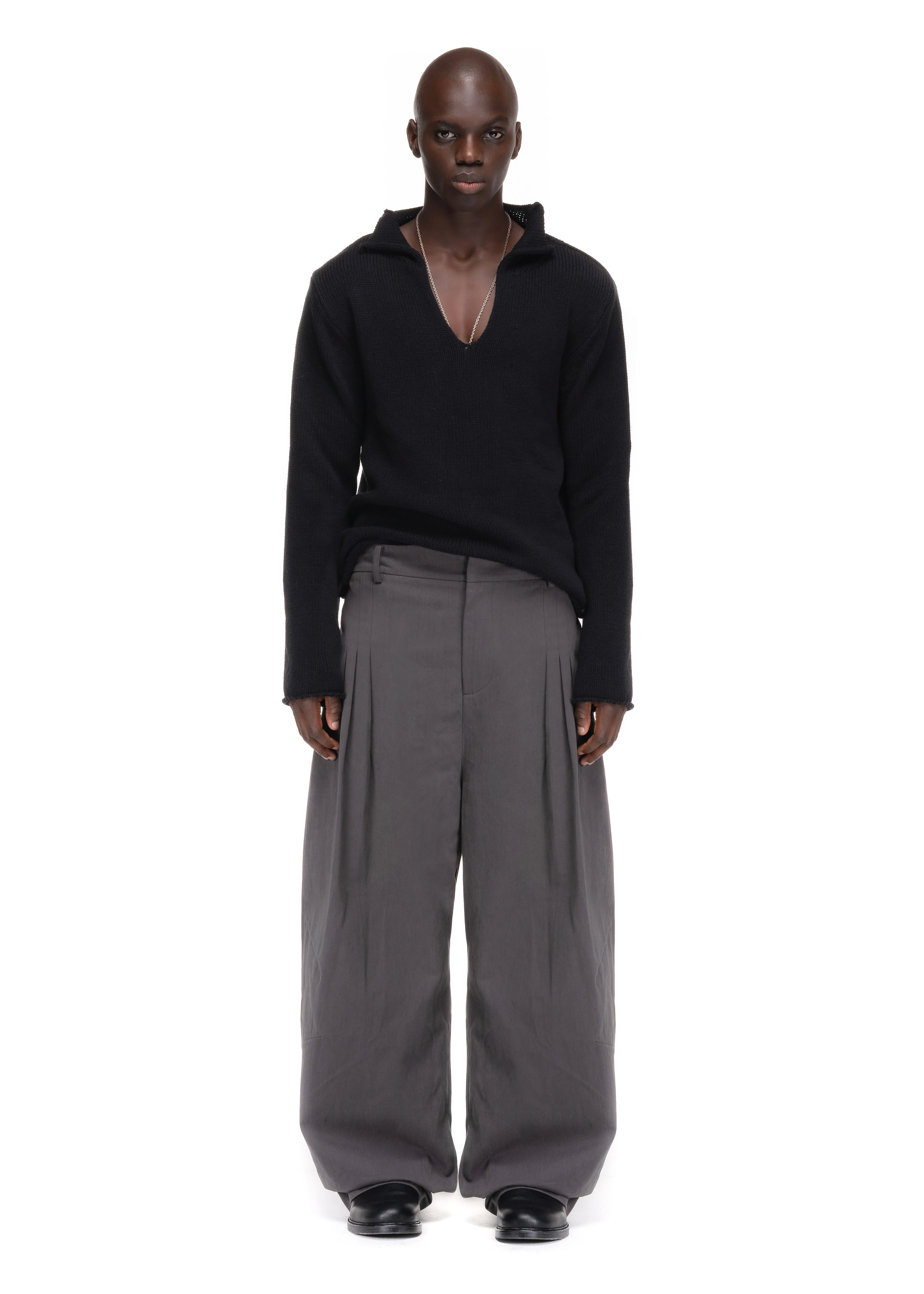 NFS PLEATED SUIT PANTS GREY sold by NO/FAITH STUDIOS product image thumbnail 2