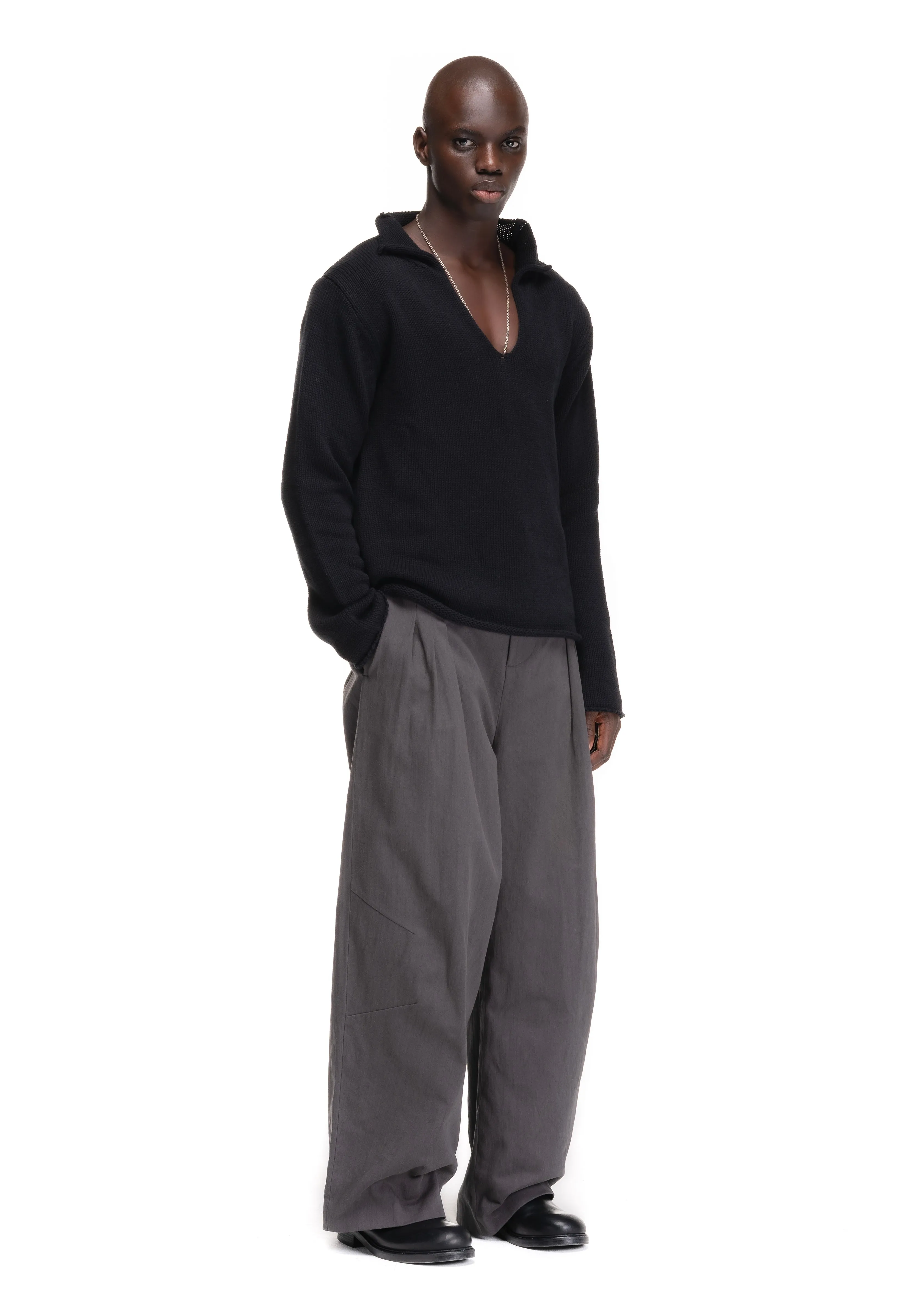 NFS PLEATED SUIT PANTS GREY sold by NO/FAITH STUDIOS product image thumbnail 4