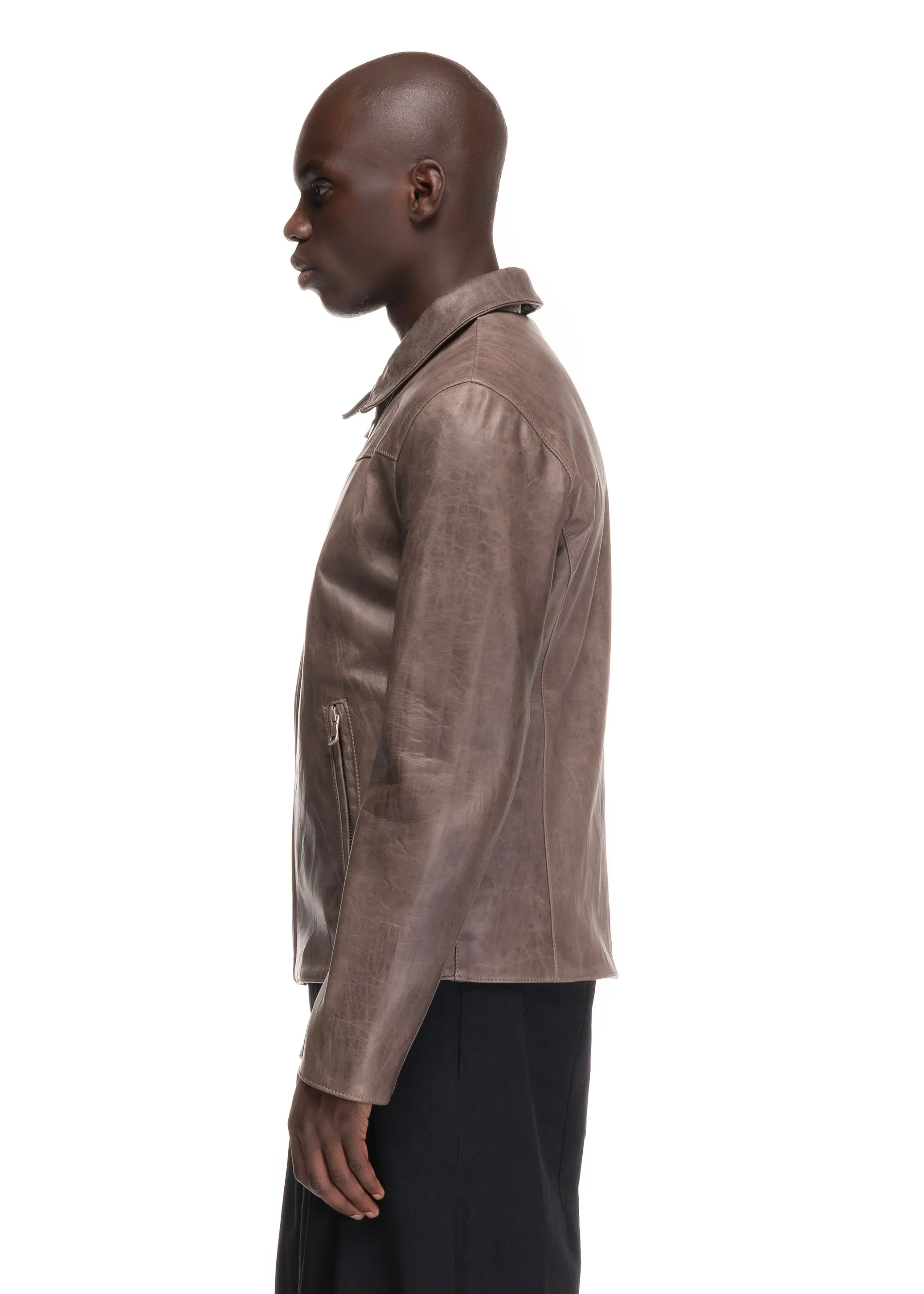 BIKER ONE CUT LEATHER BROWN sold by NO/FAITH STUDIOS product image thumbnail 5