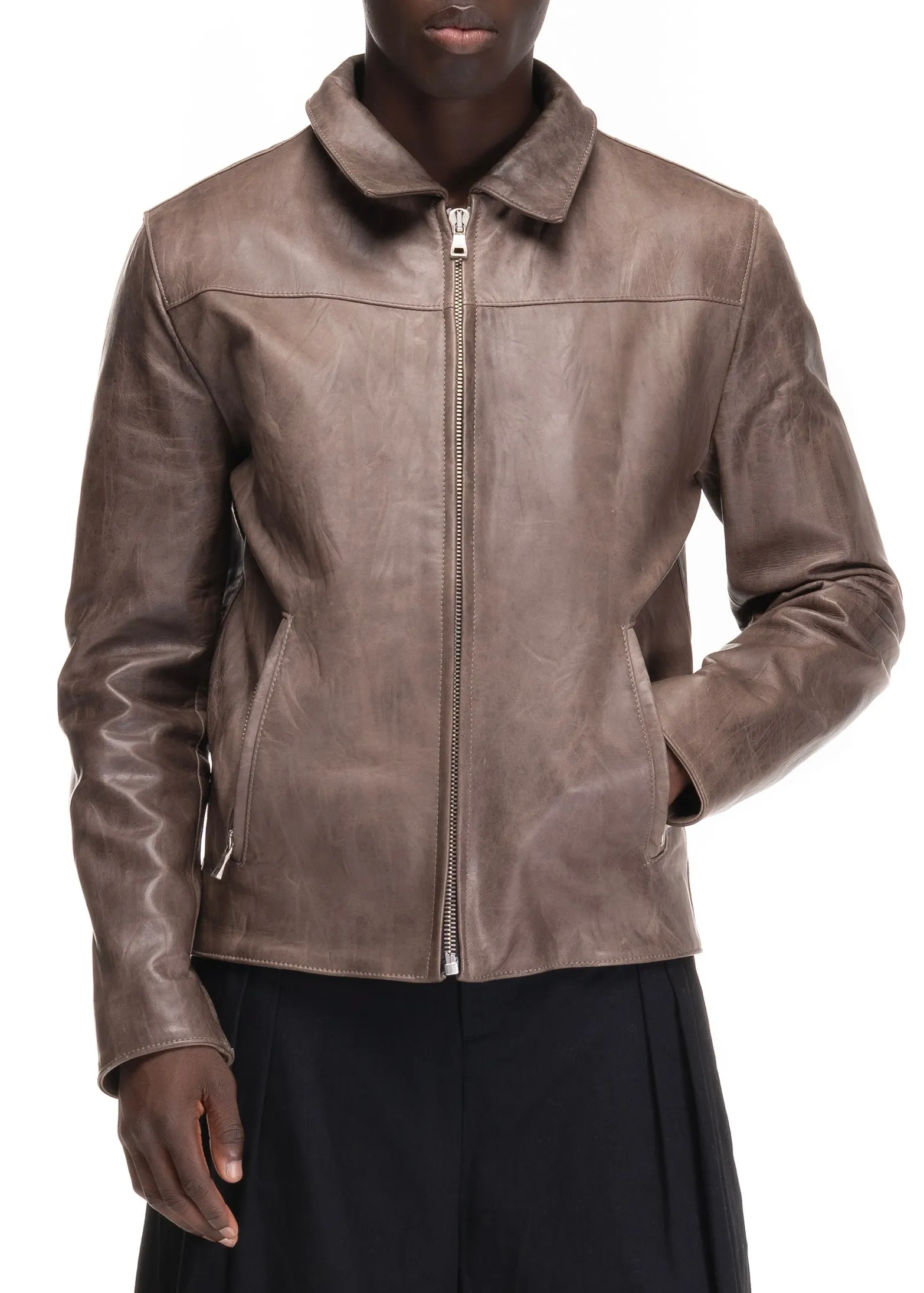 BIKER ONE CUT LEATHER BROWN sold by NO/FAITH STUDIOS product image thumbnail 4