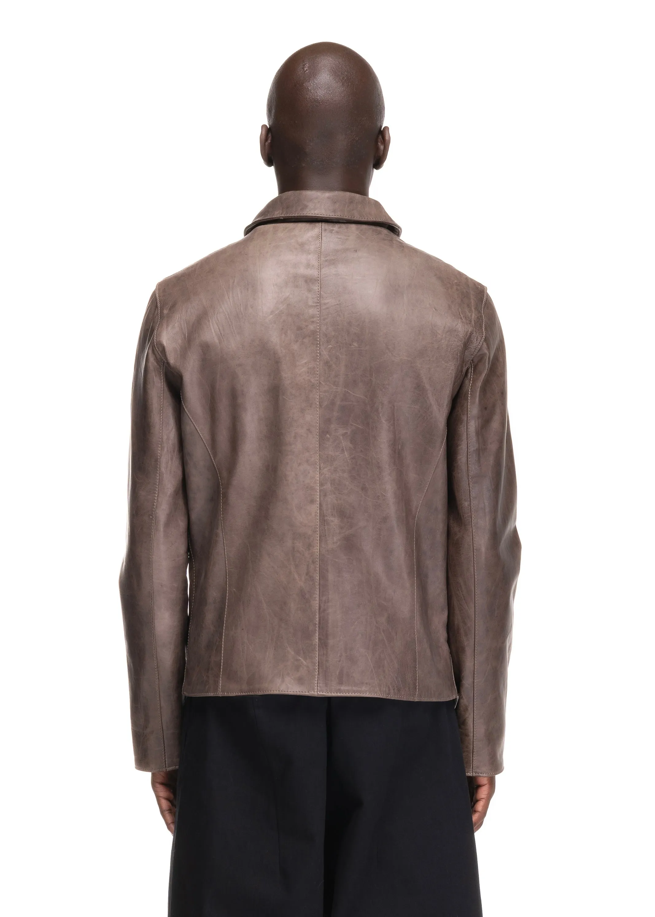 BIKER ONE CUT LEATHER BROWN sold by NO/FAITH STUDIOS product image thumbnail 3