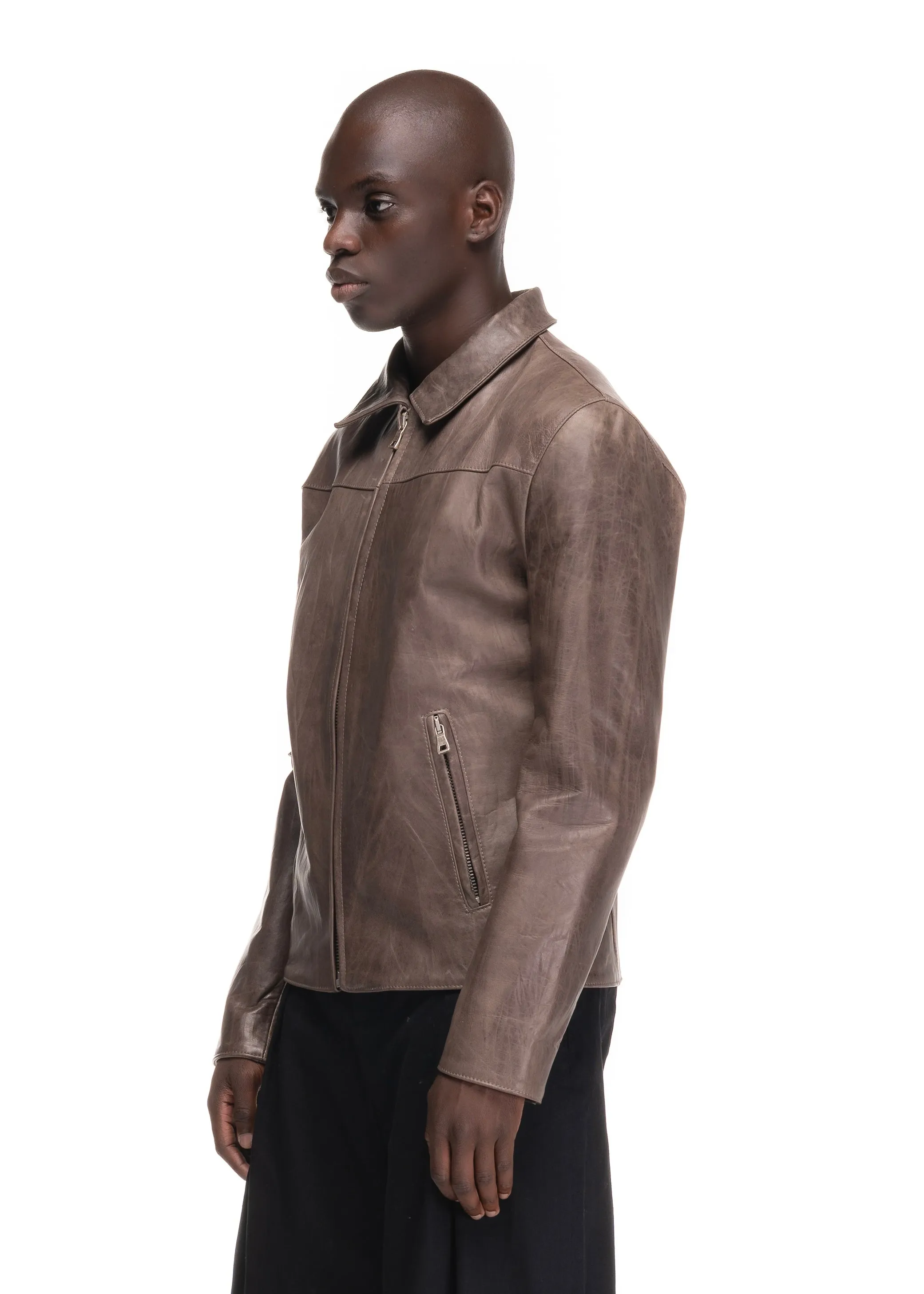 BIKER ONE CUT LEATHER BROWN sold by NO/FAITH STUDIOS product image thumbnail 2