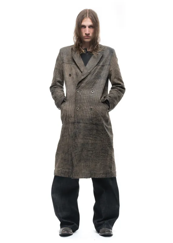 CORDUROY LEATHER COAT made by NO/FAITH STUDIOS
